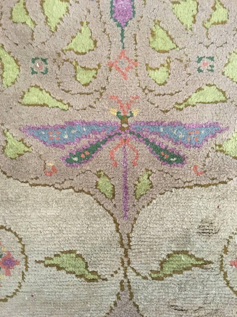 Art Nouveau Hand Knotted Carpet With Floral Design, Theo Nieuwenhuis, 1890 1905 photo Textiles