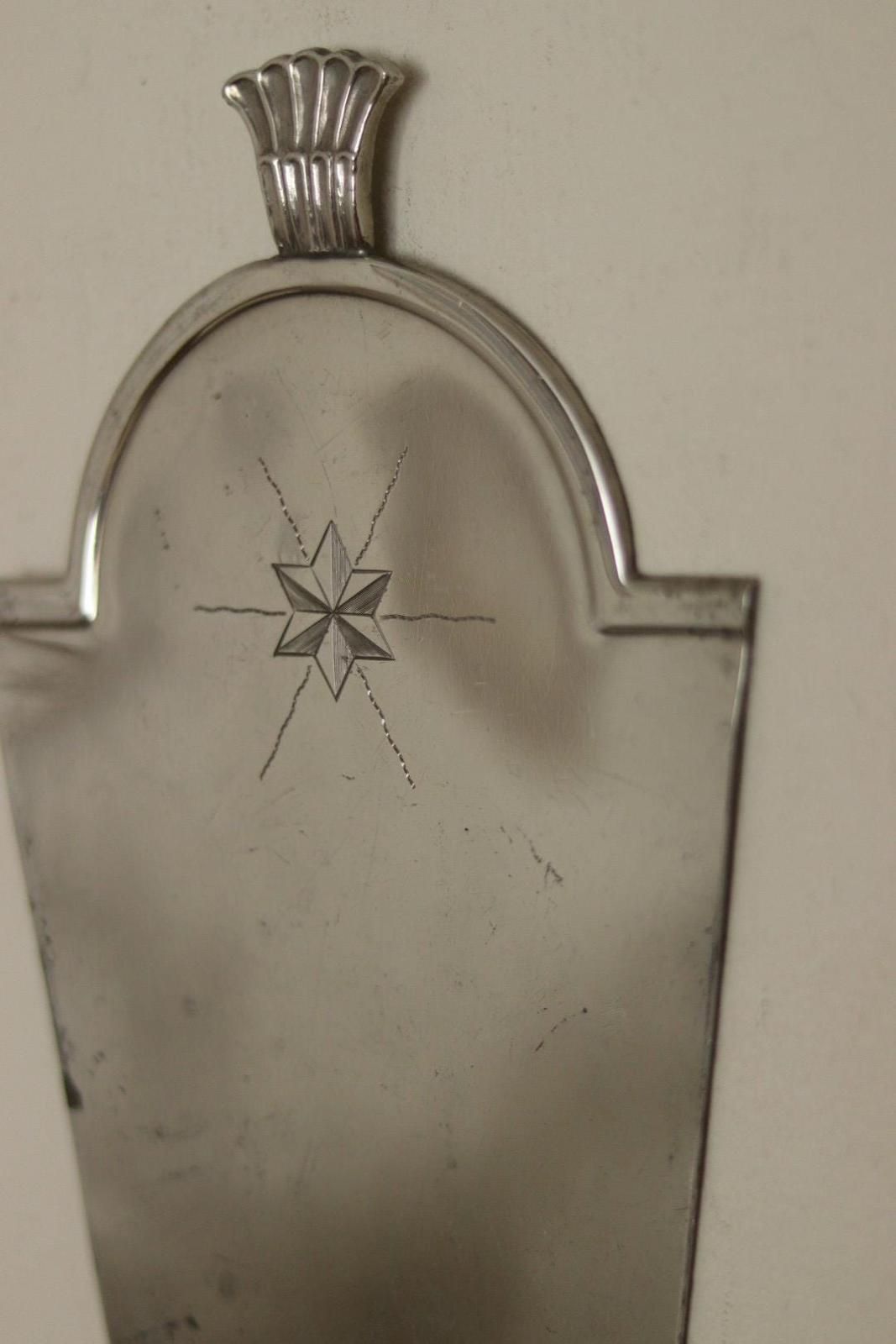 photo for sale Pair Of Mid Century Swedish Pewter Sconces By Svenskt Tenn