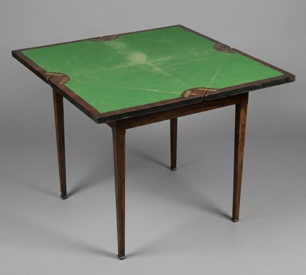 Edwardian Rosewood And Satinwood Inlaid Envelope Top Card Table photo Furniture
