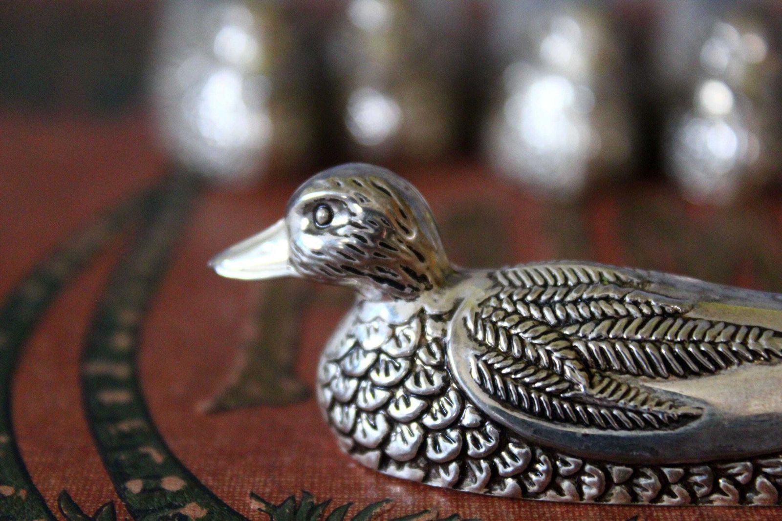 photo buy Vintage Set Of 6 Silver Plated Silea Duck Knife Rests, Animal Knife Rest, Fine Dining, Dinner Table, Cutlery Holder, Fork Rest