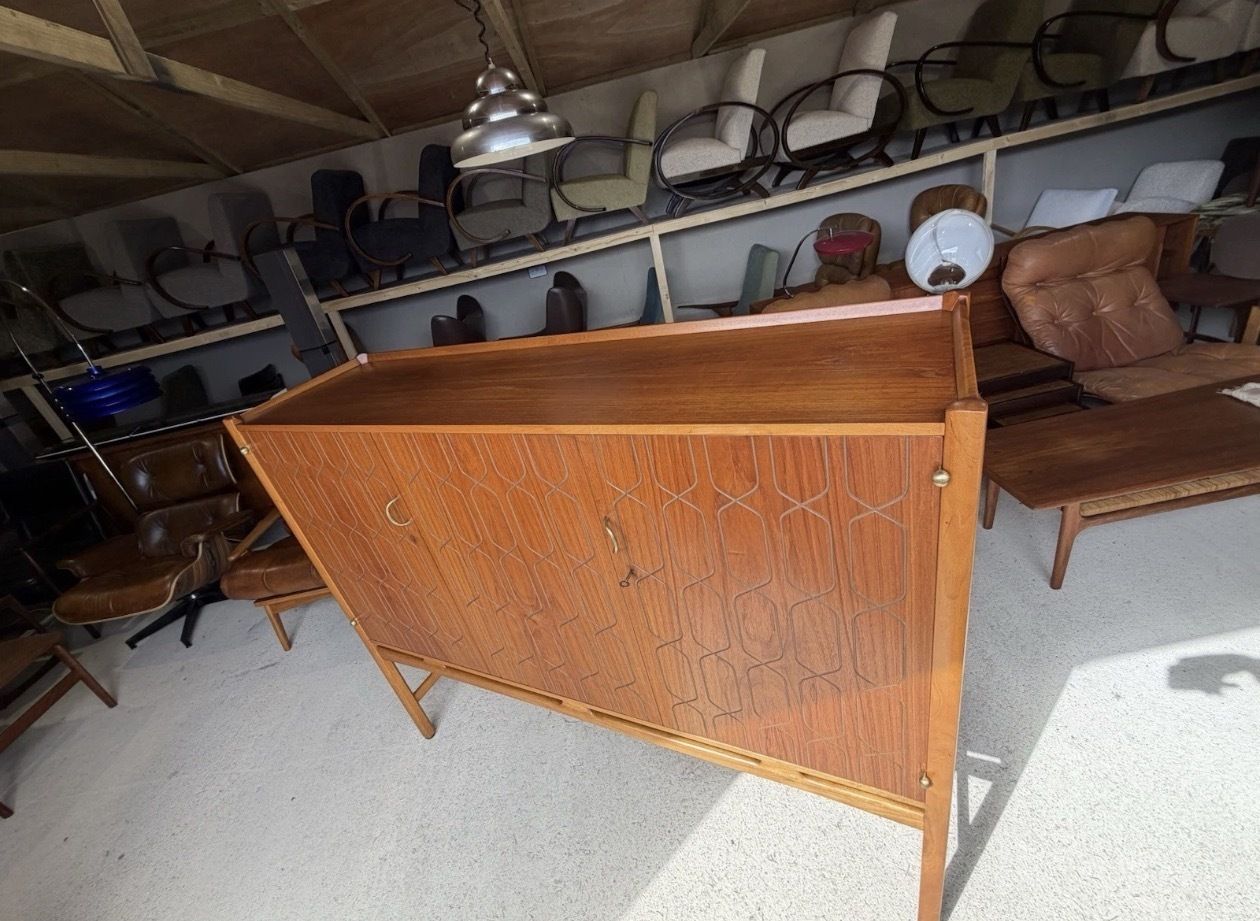 Swedish Mid Century High Sideboard Cabinet By David Rosen For Westbergs Möbler photo vintage