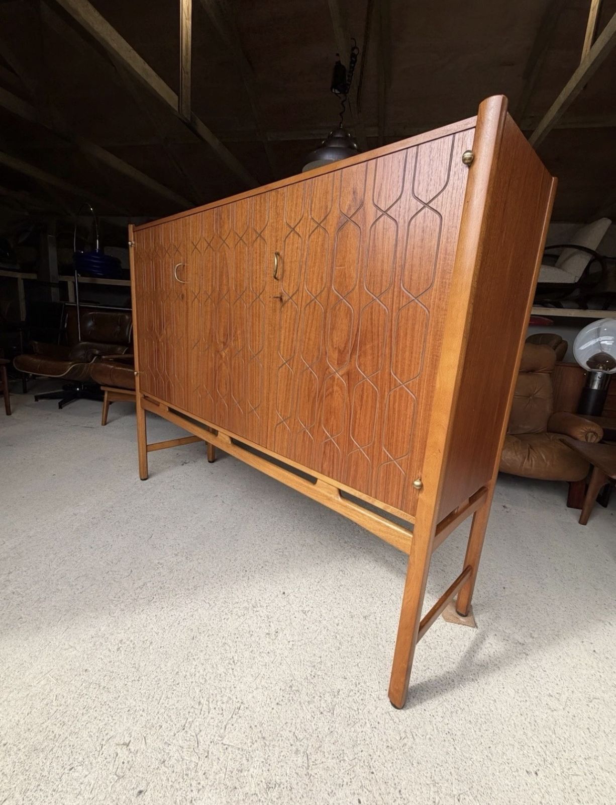 photo furniture Swedish Mid Century High Sideboard Cabinet By David Rosen For Westbergs Möbler