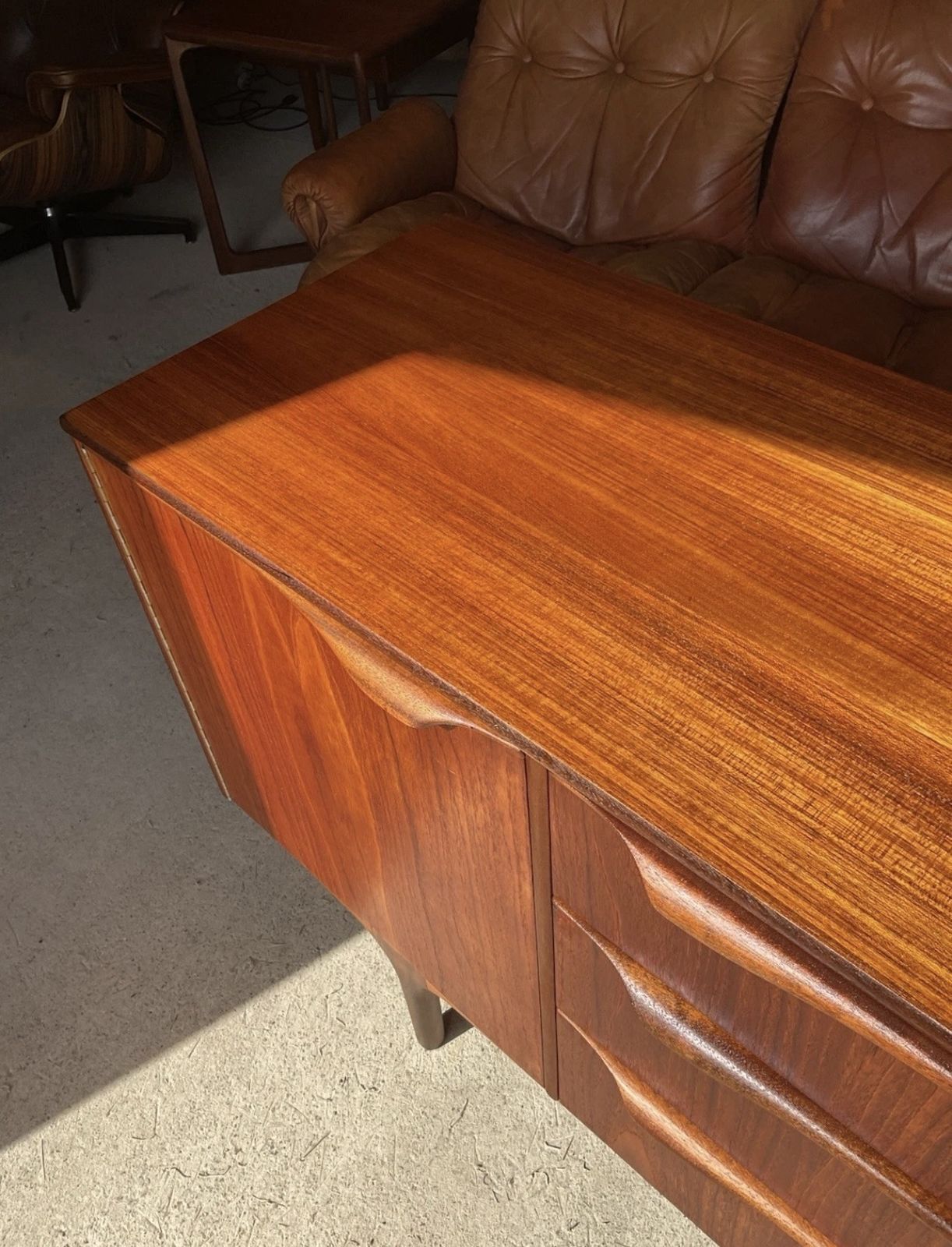 1425.0 Mid Century “S” Form Teak Sideboard By Sutcliffee Todmorden 2211c 1960s photo