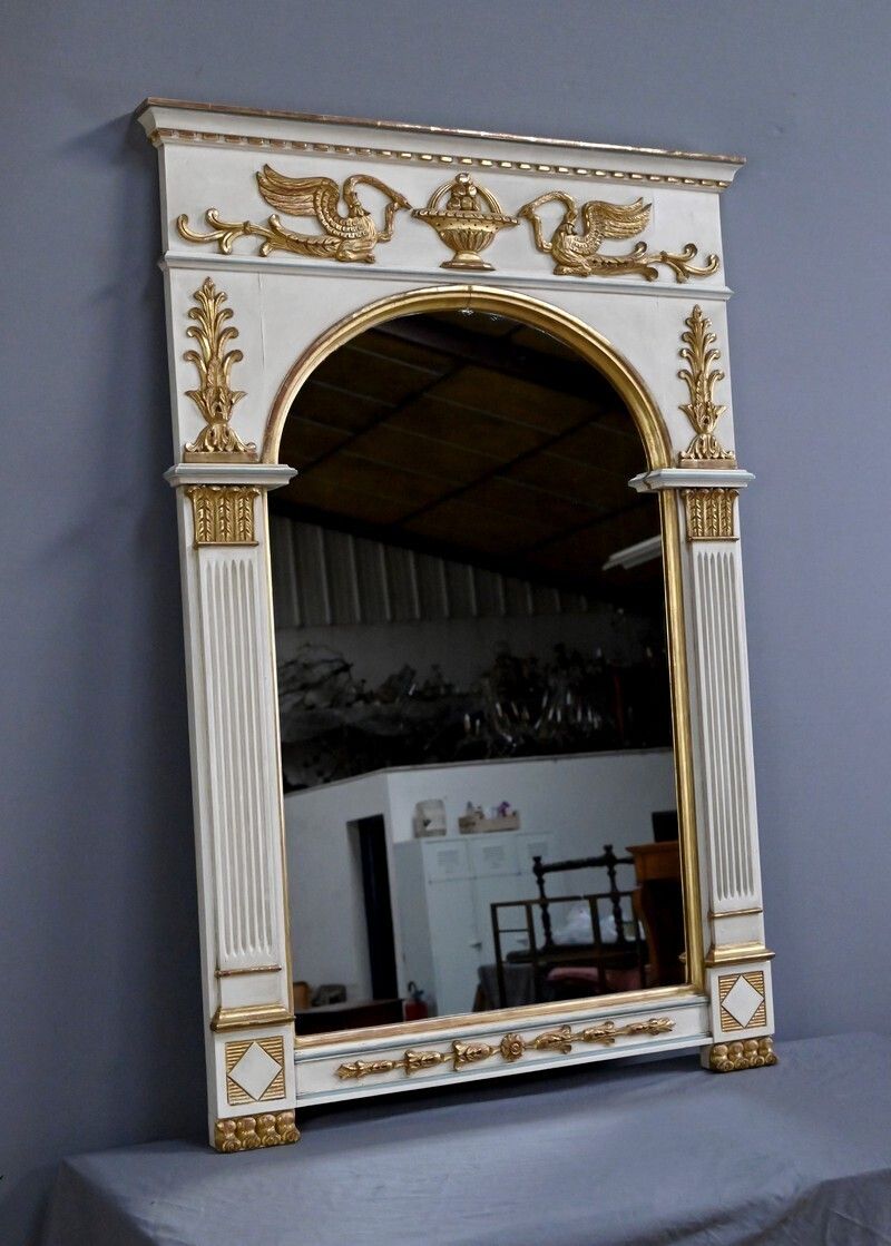Home Decor Large Trumeau Mirror, Directoire Style – Early 20th Century photo