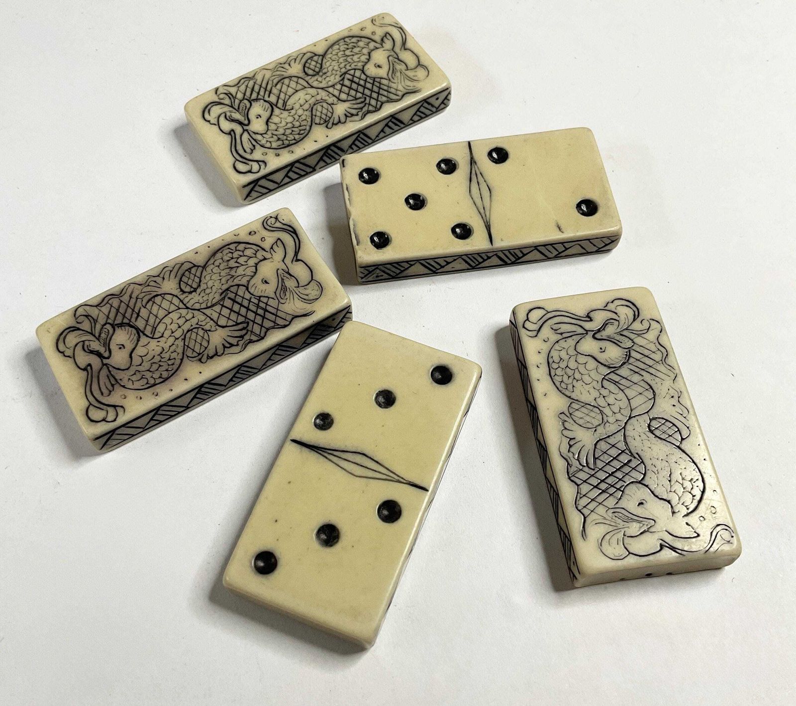 Vintage Chinese Ceramic Domino Set – 28 Tiles – Early 20th Century. photo buy