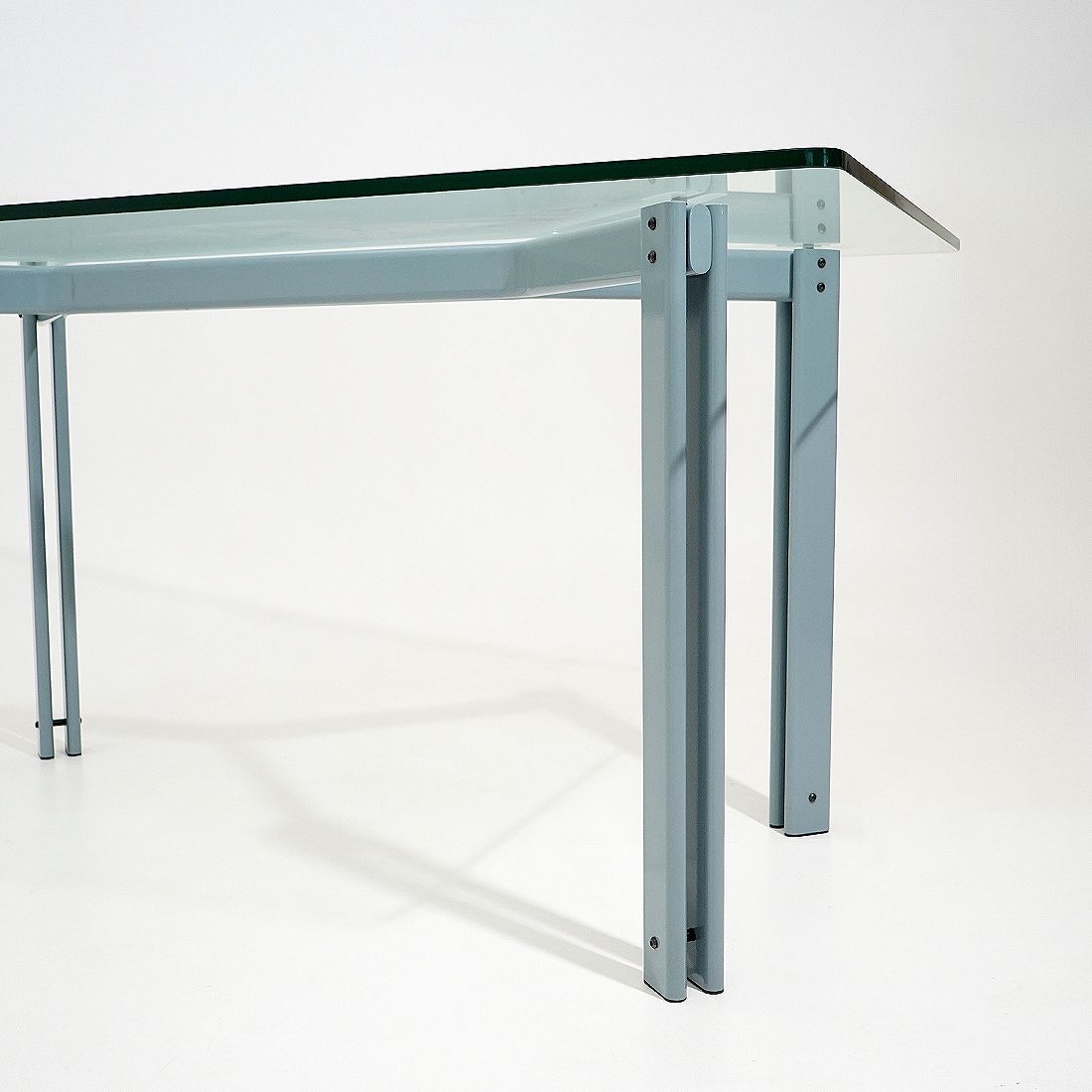 Furniture Table With Rectangular Glass Top By Bruno Brunati And Carlo Zerbaro For Cidue, 1980s photo