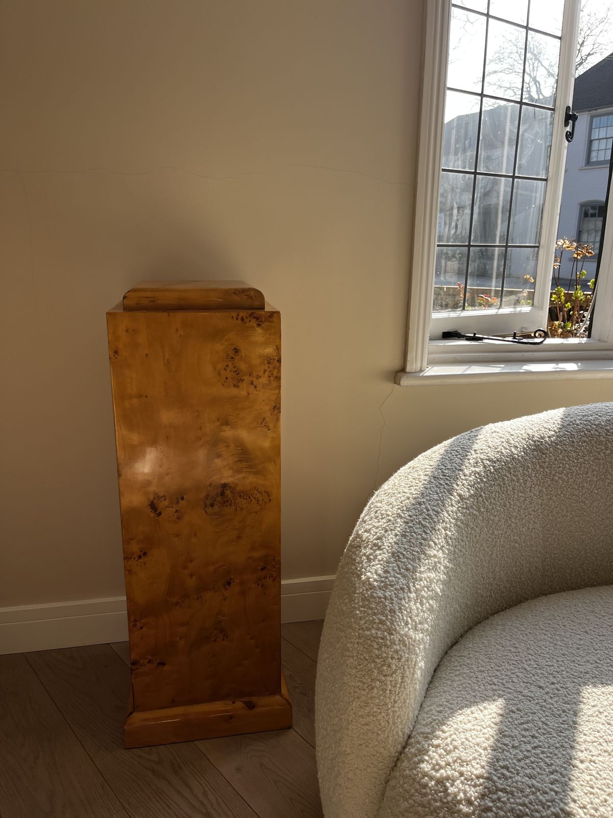 Burr / Burl Wood Plinth Pedestal