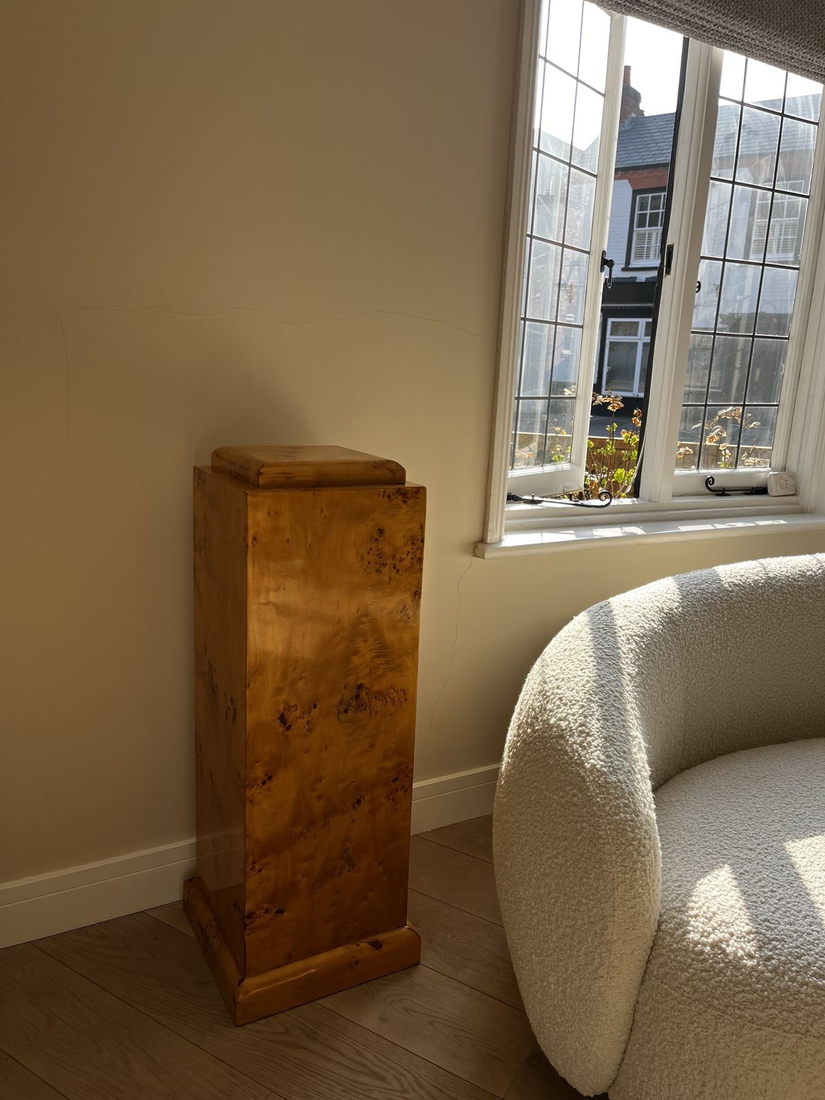 Burr / Burl Wood Plinth Pedestal photo furniture