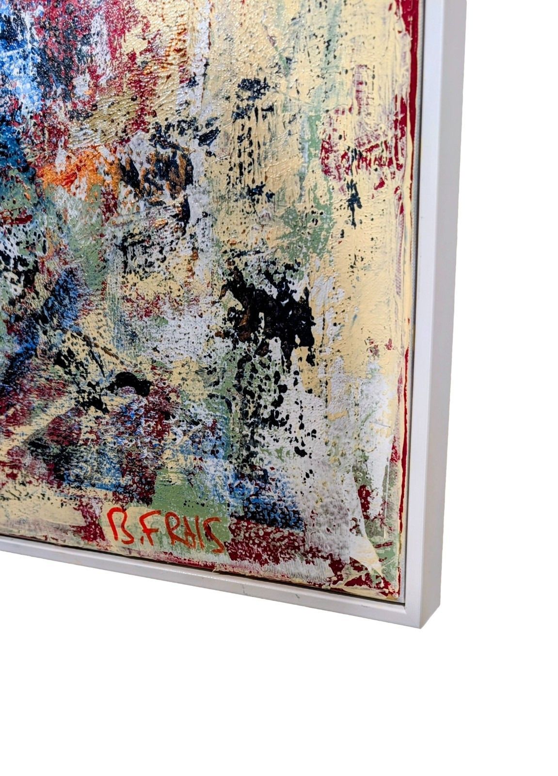 Original Modernist Abstract Signed Painting By Benjamin Frais Large Wall Art 33 photo vinterior