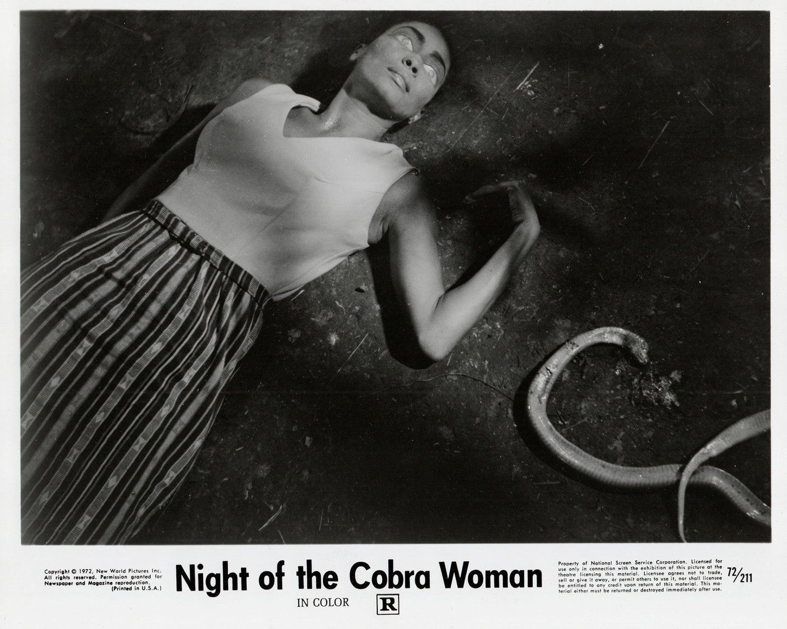 Night Of The Cobra Woman (1972) Press Publicity Still   Framed photo vinterior