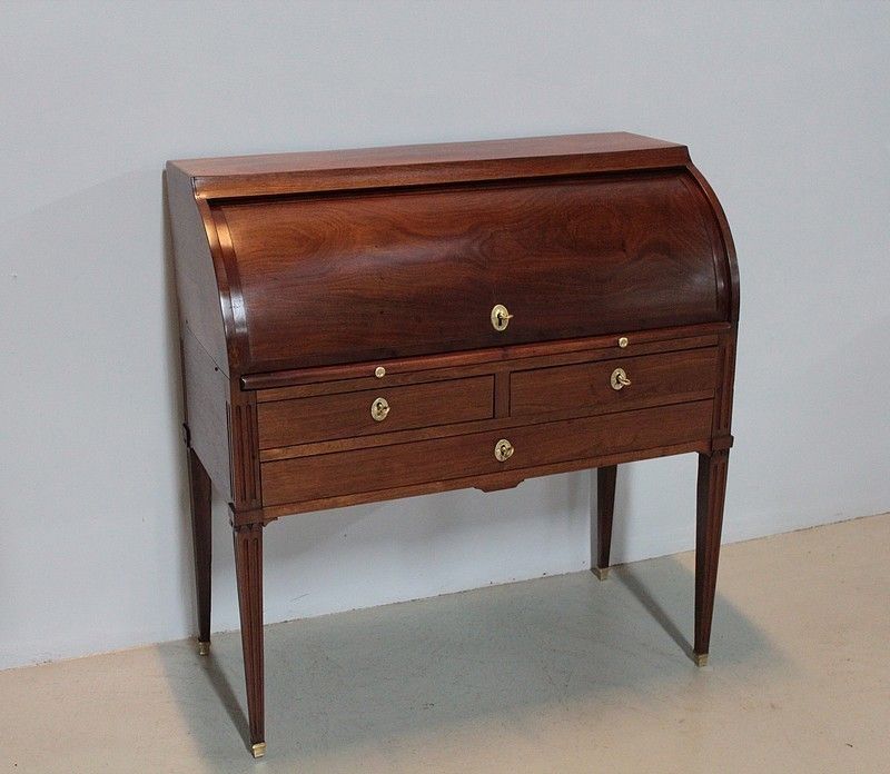 Office Cylinder Louis XVI Mahogany 18th