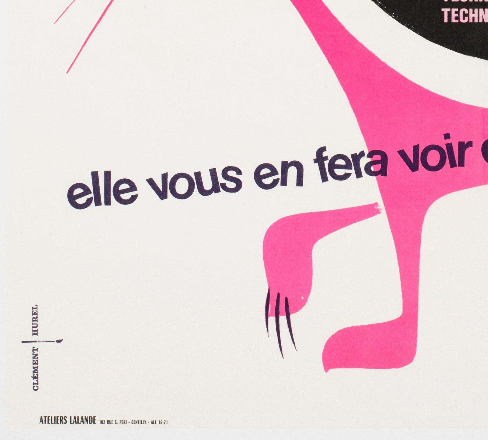 Affiche française moyenne du film The Pink Panther, 1964, Clément Hurel photo buy