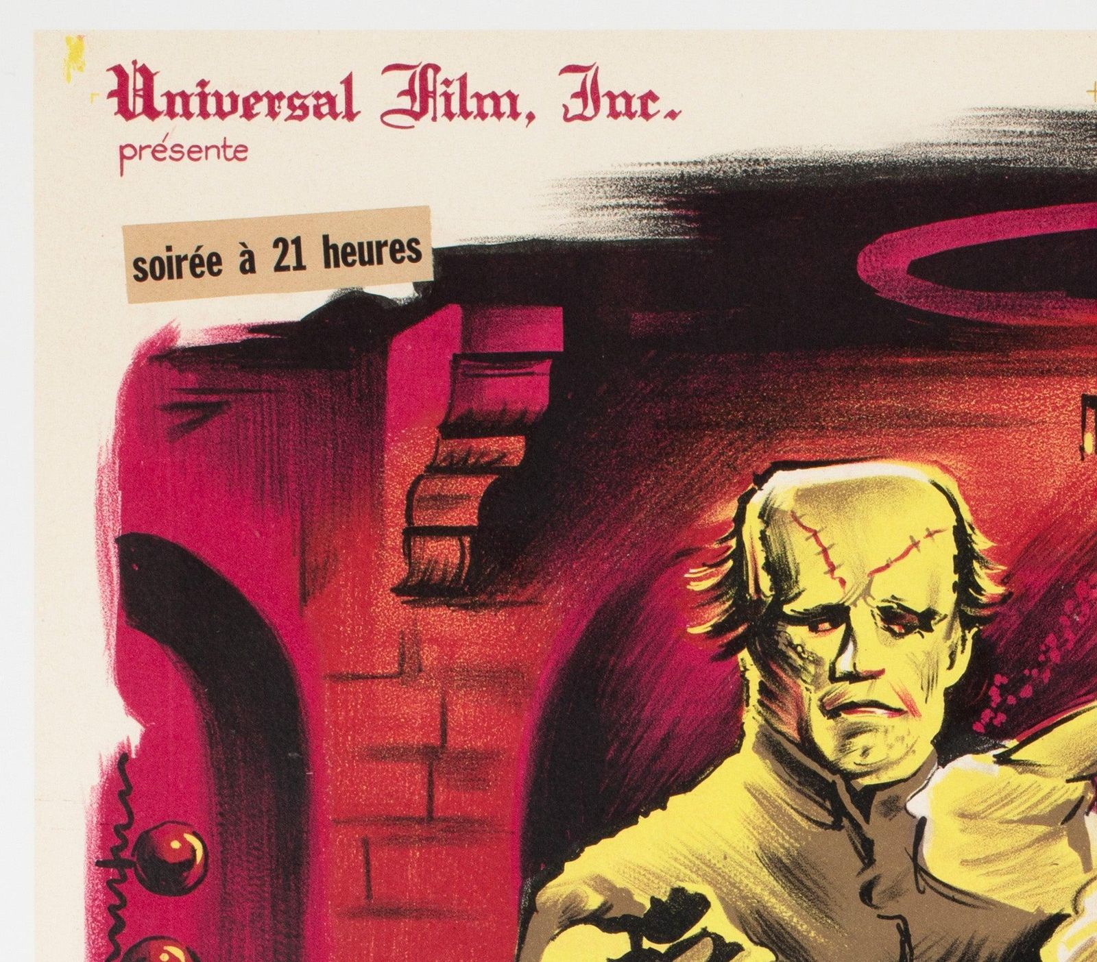 Affiche française moyenne du film The Evil Of Frankenstein, 1965, Boris Grinsson photo for sale