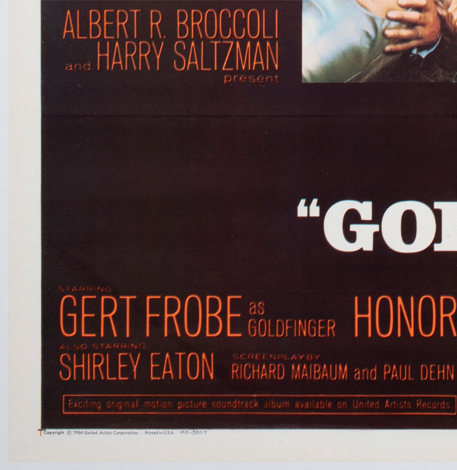 Affiche de film Goldfinger 1964 Us 1 Sheet photo buy