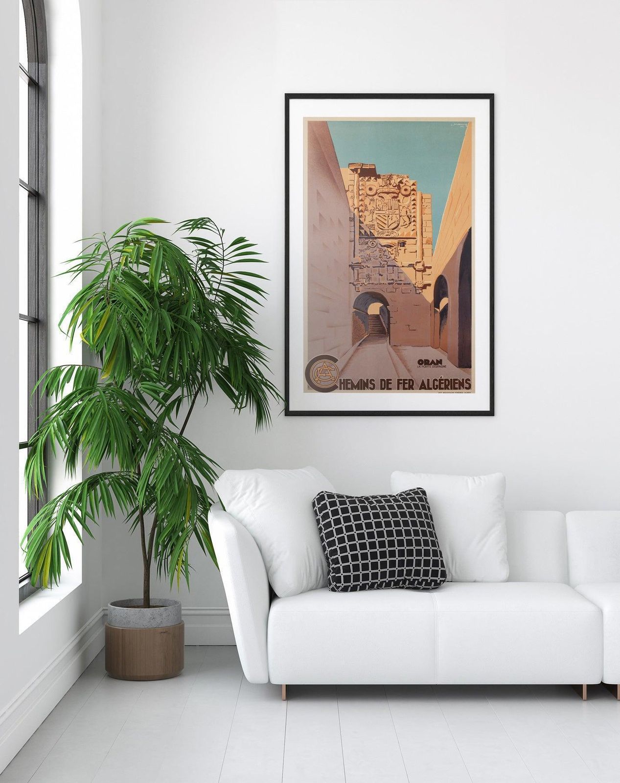 Algérie 1948 Oran, affiche de voyage vintage, Koenig photo furniture