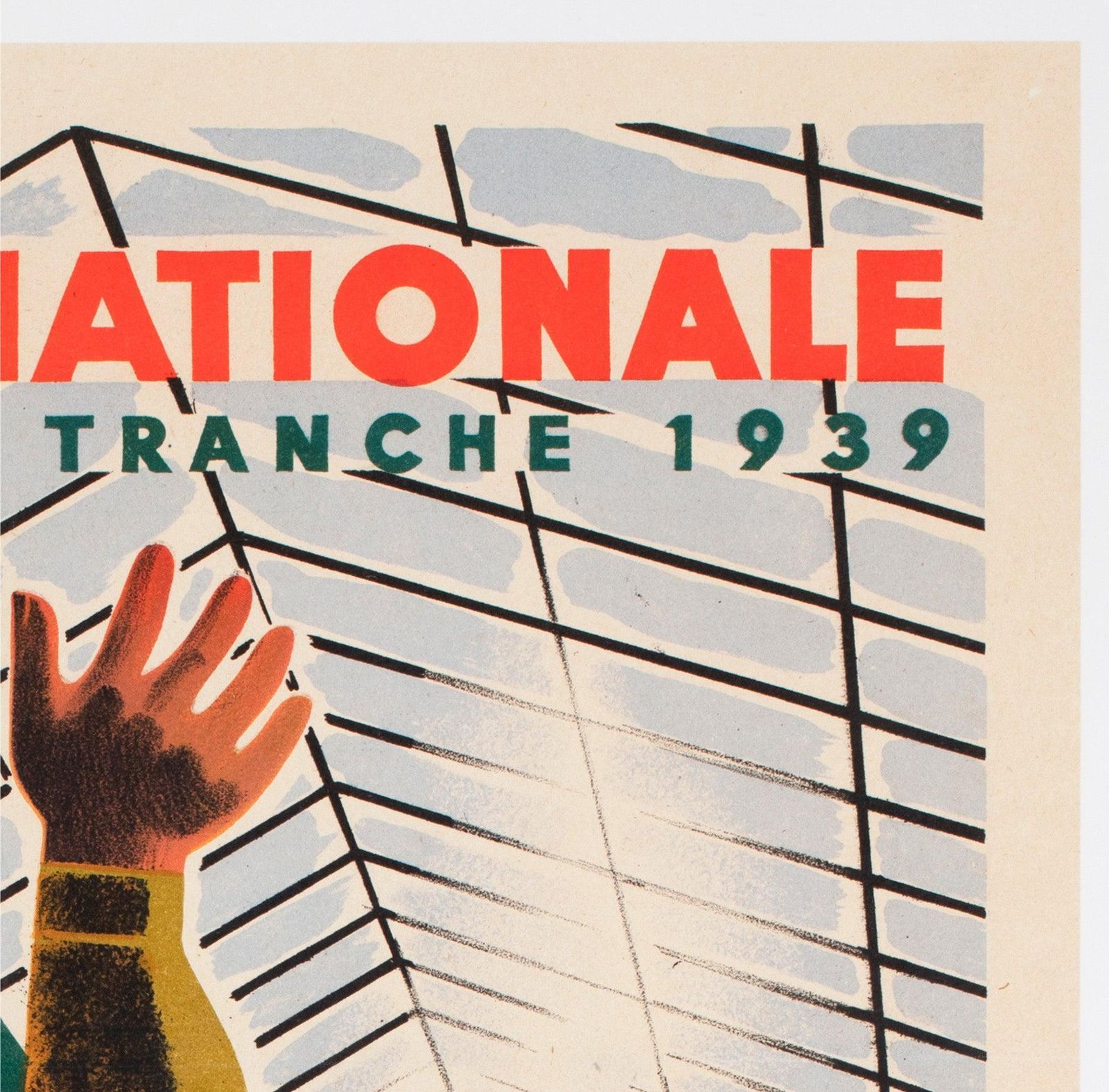 Loterie Nationale Week End 1939 SNCF affiche de loterie ferroviaire française photo Art