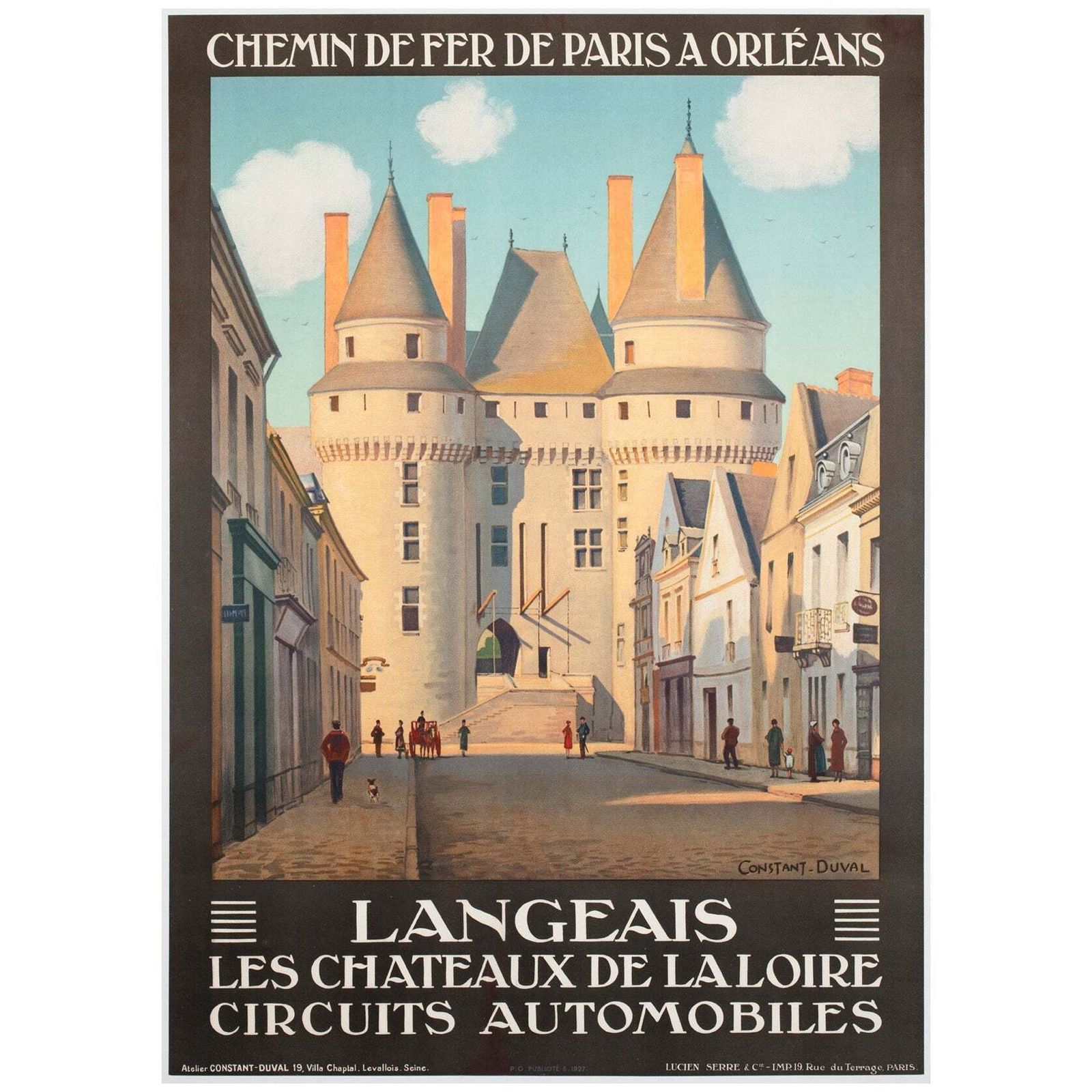 Langeais C1927 French Travel Advertising Poster, Constant Duval