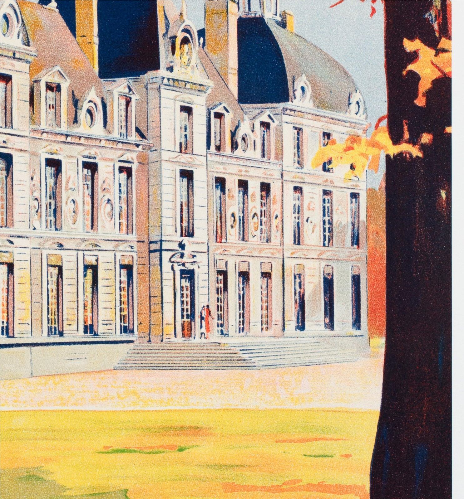 Affiche publicitaire SNCF pour Cheverny, C1937, par E. Paul Champseix photo vinterior