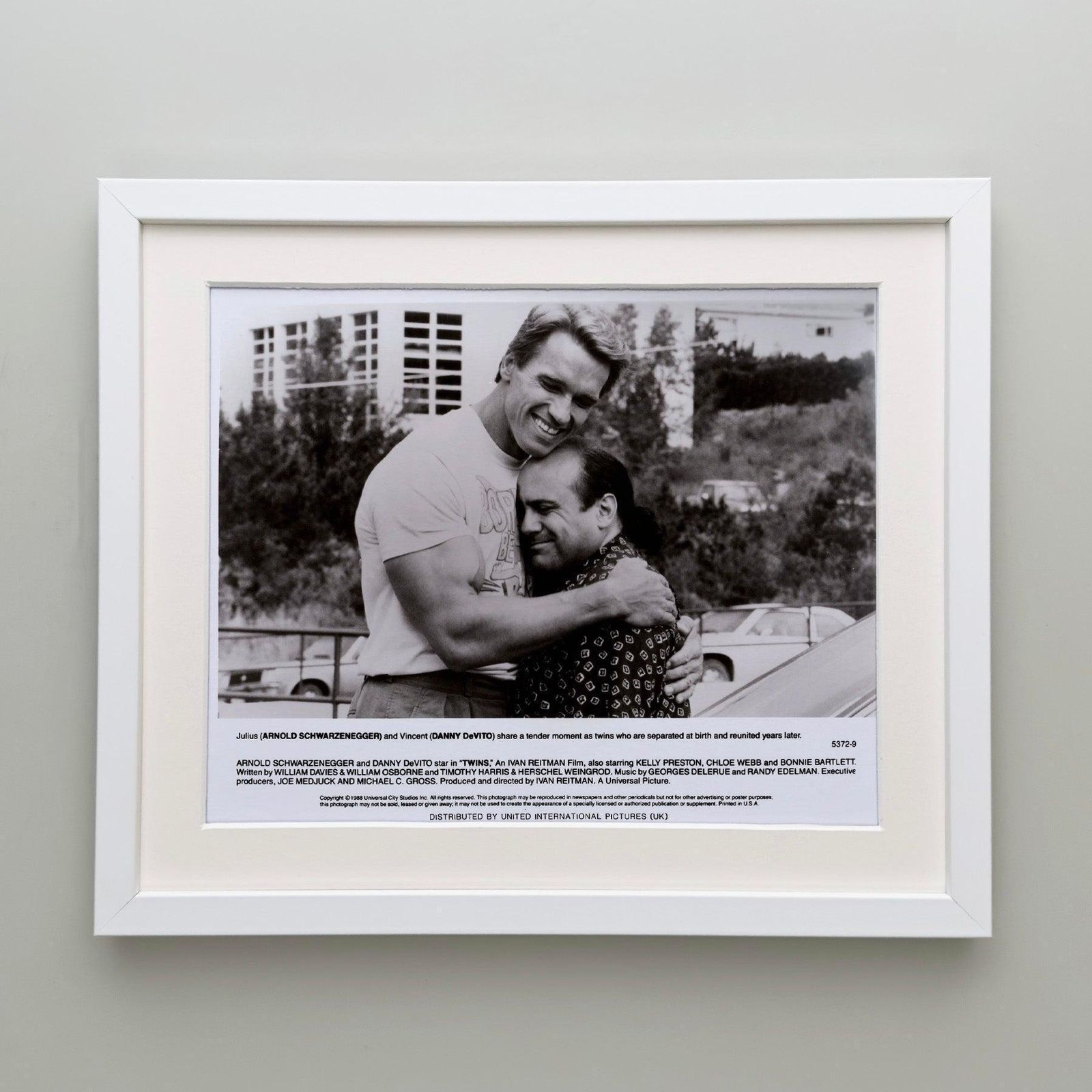 Twins 1988 Persfoto, ingelijst photo Kunst