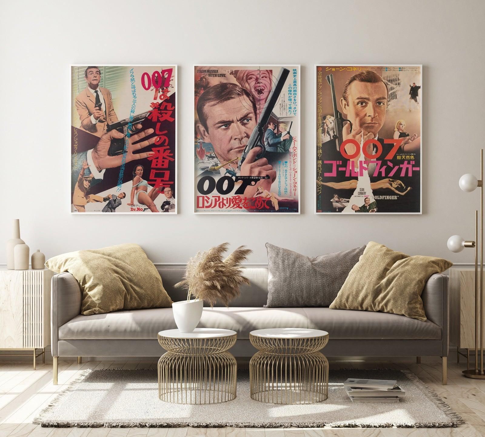 Goldfinger, affiche de cinéma japonaise B2, 1964 photo furniture