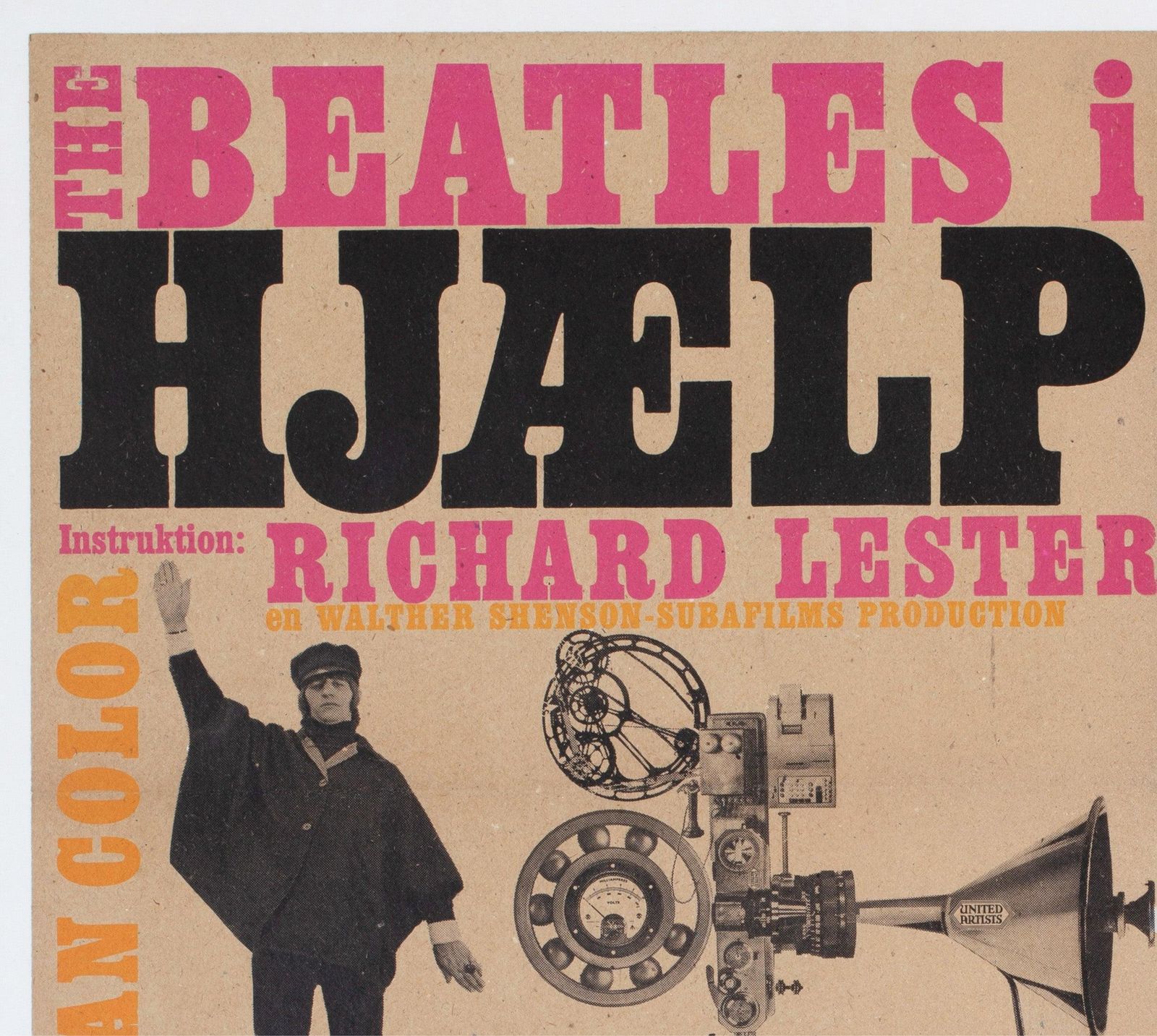 Affiche de film danoise Help!, 1965, The Beatles photo for sale