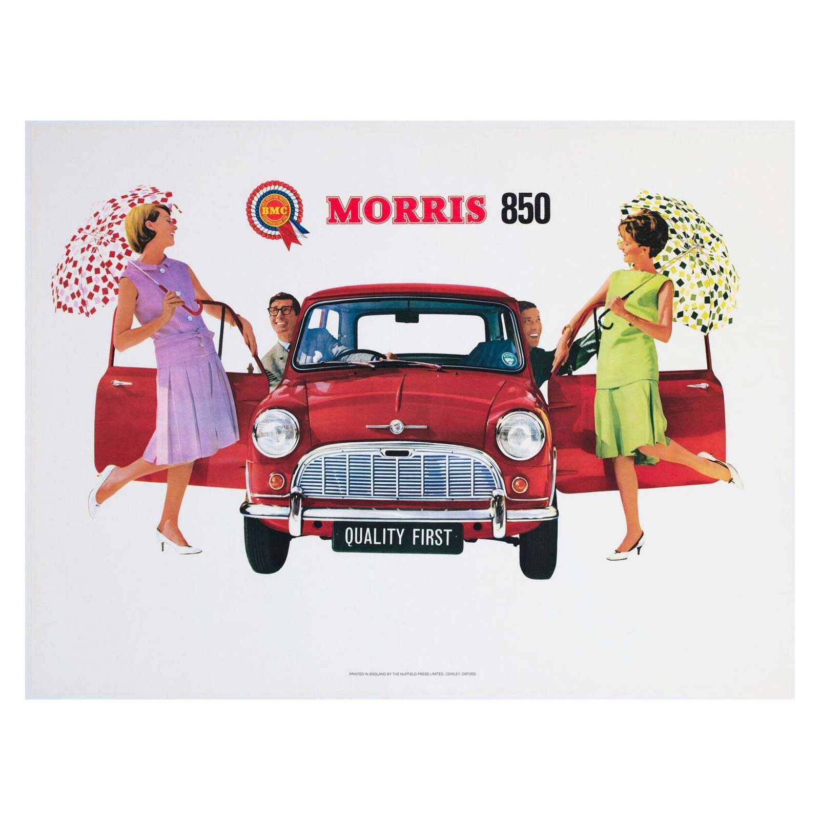 Morris 850 Mini 1960 Uk Dealer Poster