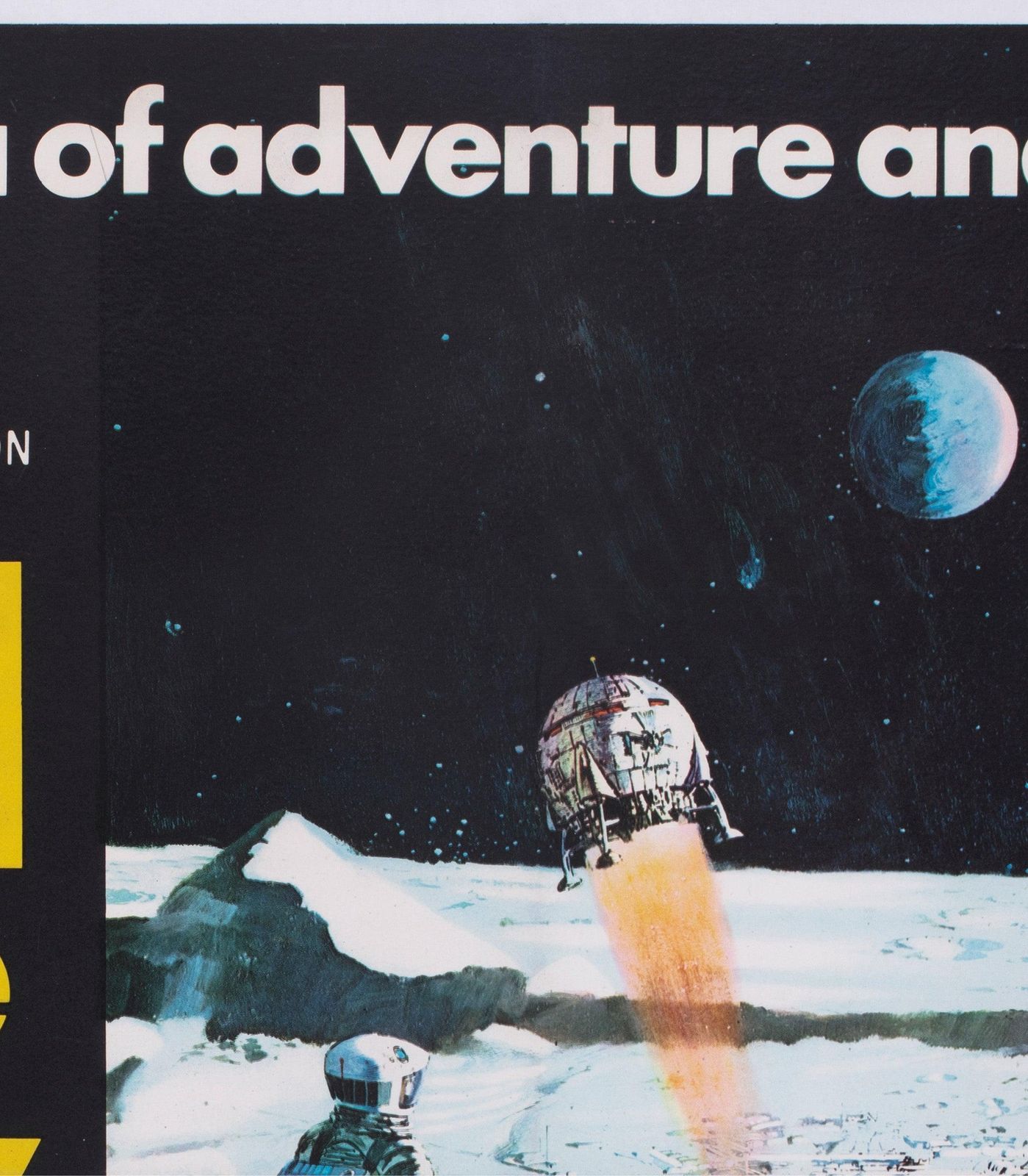 2001 A Space Odyssey 1968 Uk Quad Film Movie Poster Style B, Bob Mccall photo Art