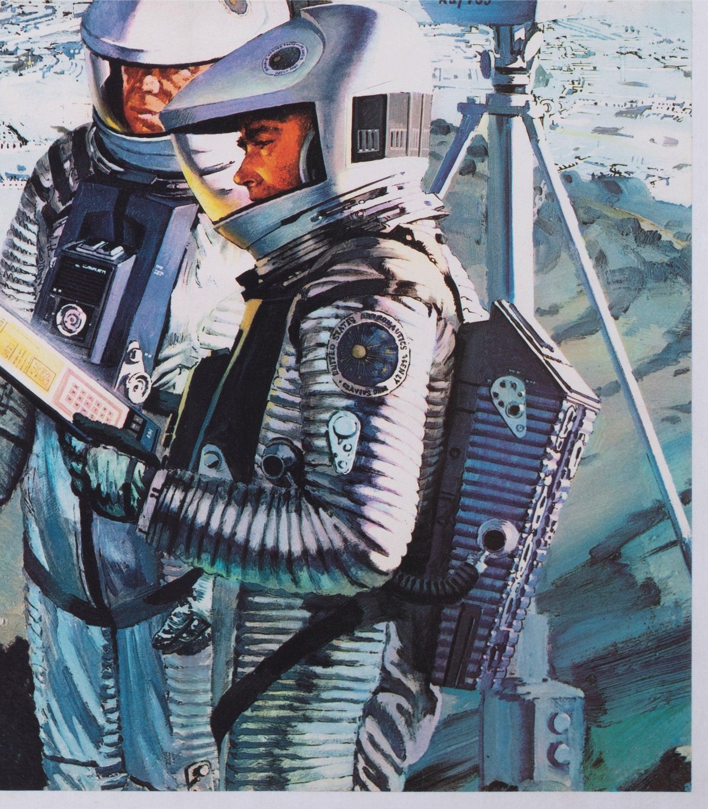 2001 A Space Odyssey 1968 Uk Quad Film Movie Poster Style B, Bob Mccall photo vintage