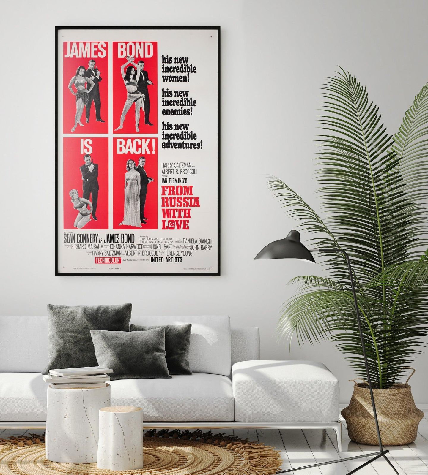 From Russia With Love, affiche de cinéma américaine 1 Sheet Style B, 1964 photo furniture