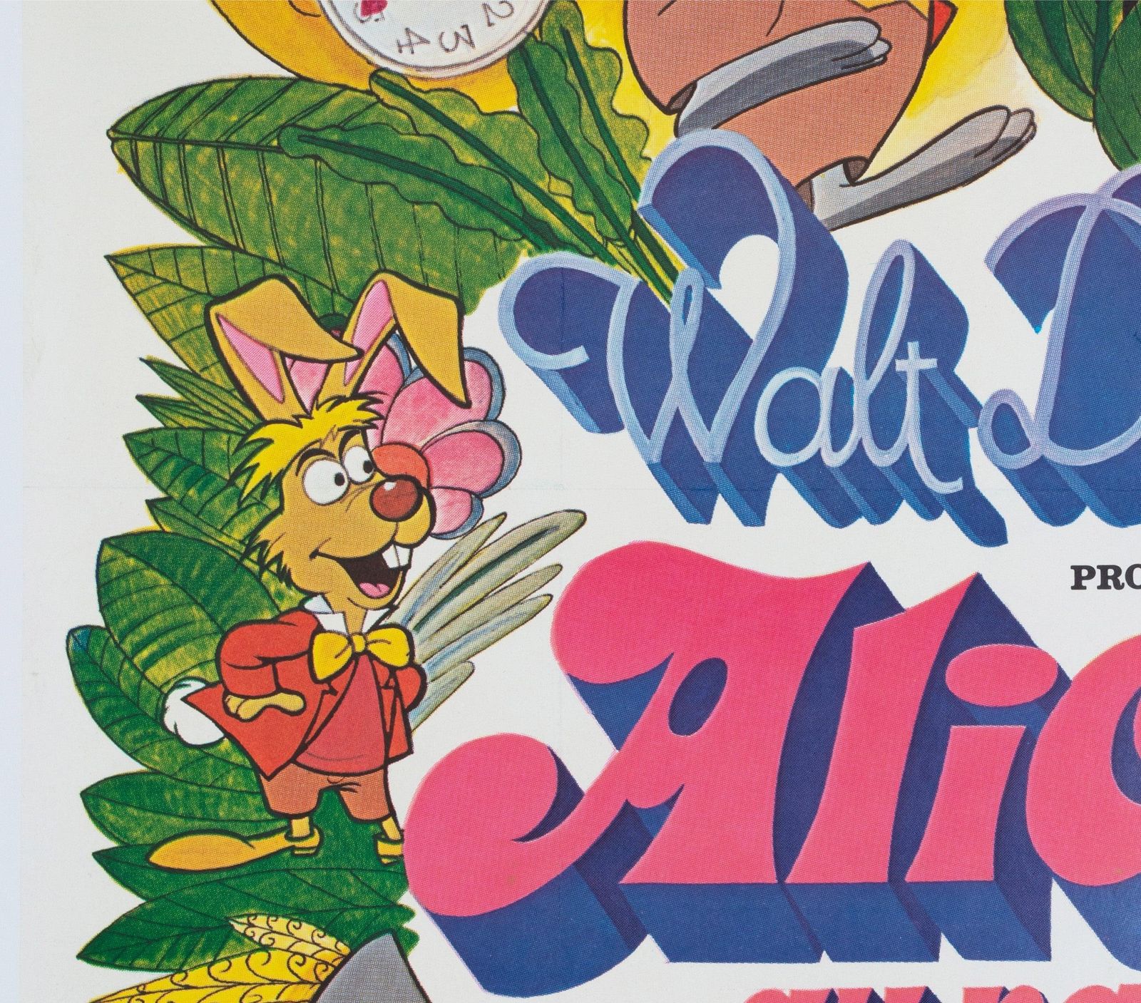 Affiche de cinéma française Grande, Alice au pays des merveilles, réédition années 1970 photo 1192.0