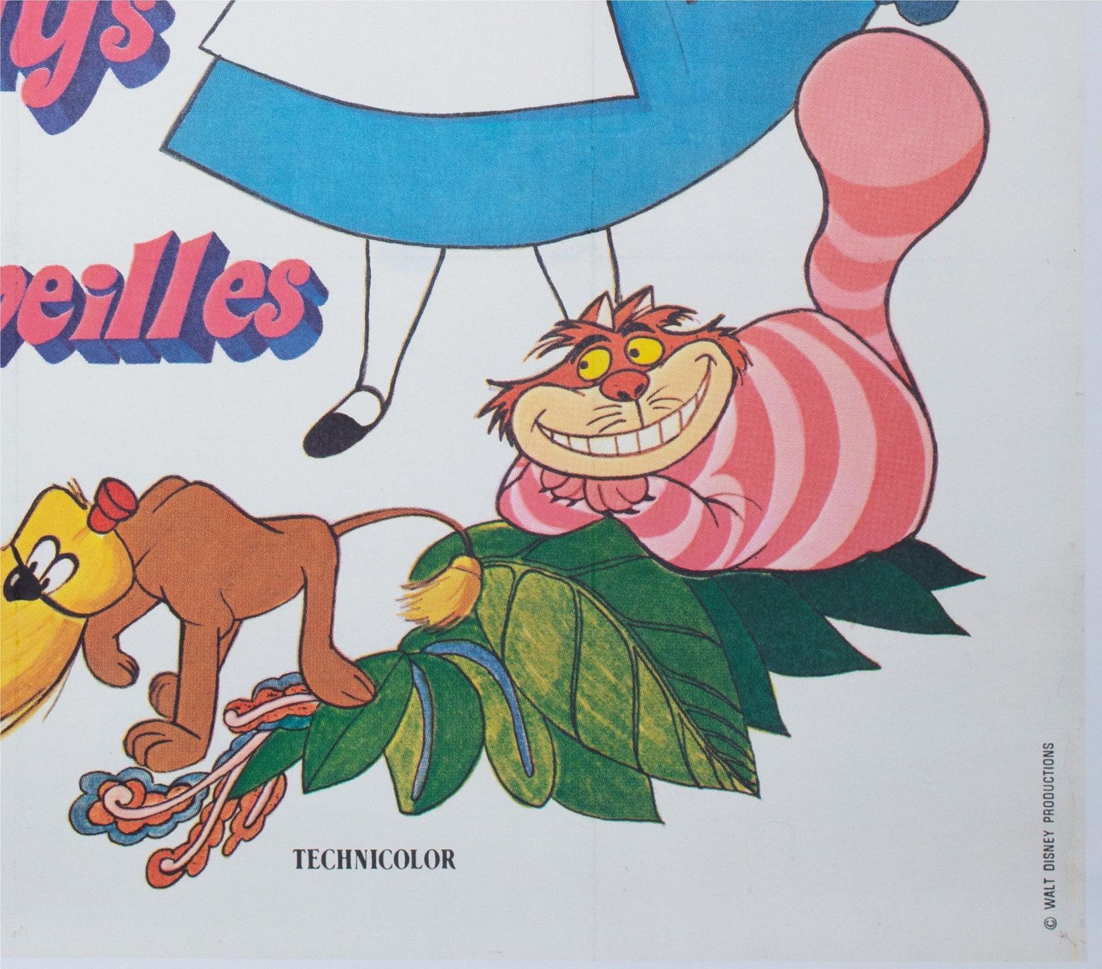 Alice In Wonderland R1970s French Grande Film Poster photo vintage