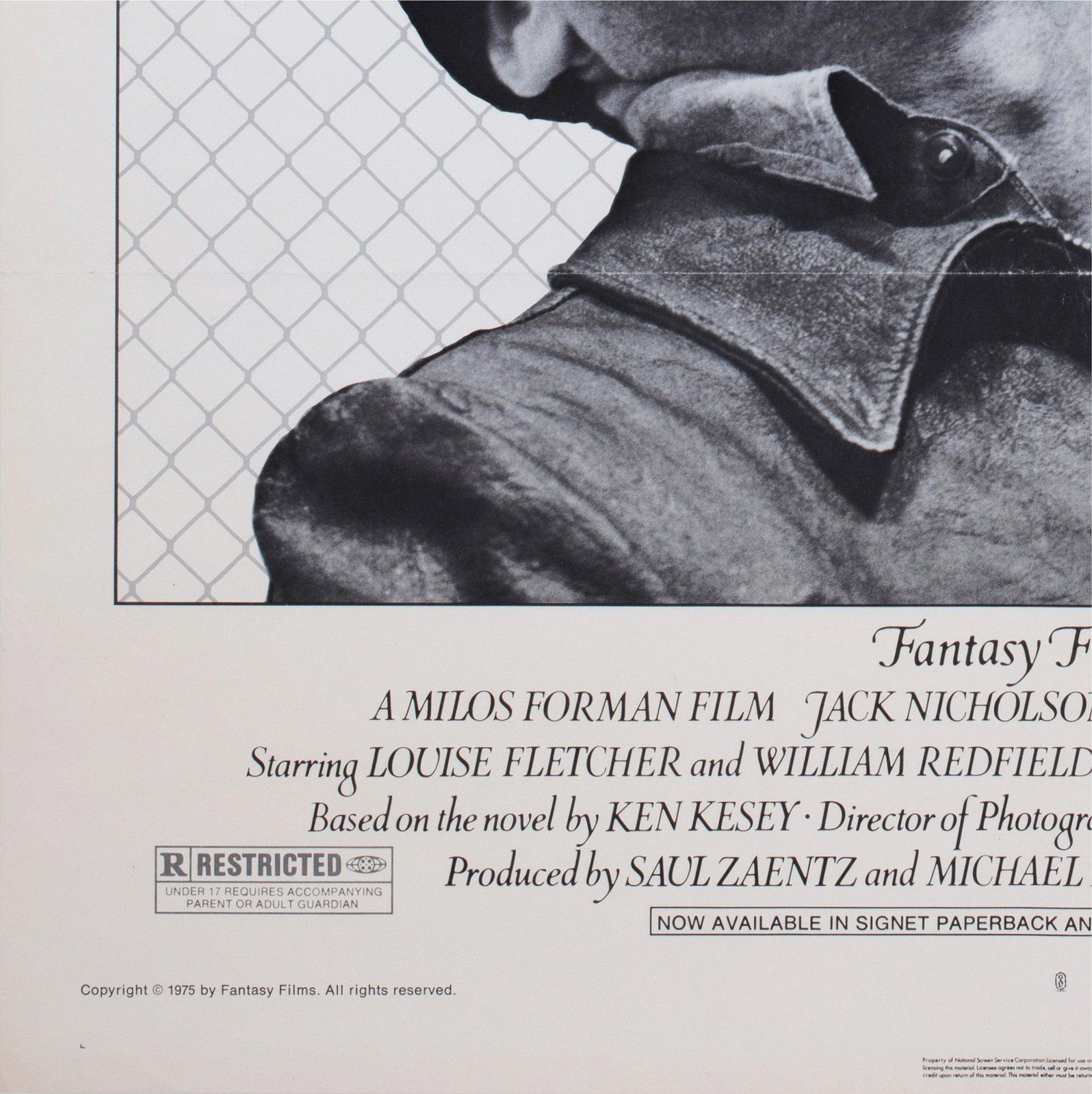 One Flew Over The Cuckoo's Nest 1975 Us 1 Sheet Pre Awards Film Poster photo buy