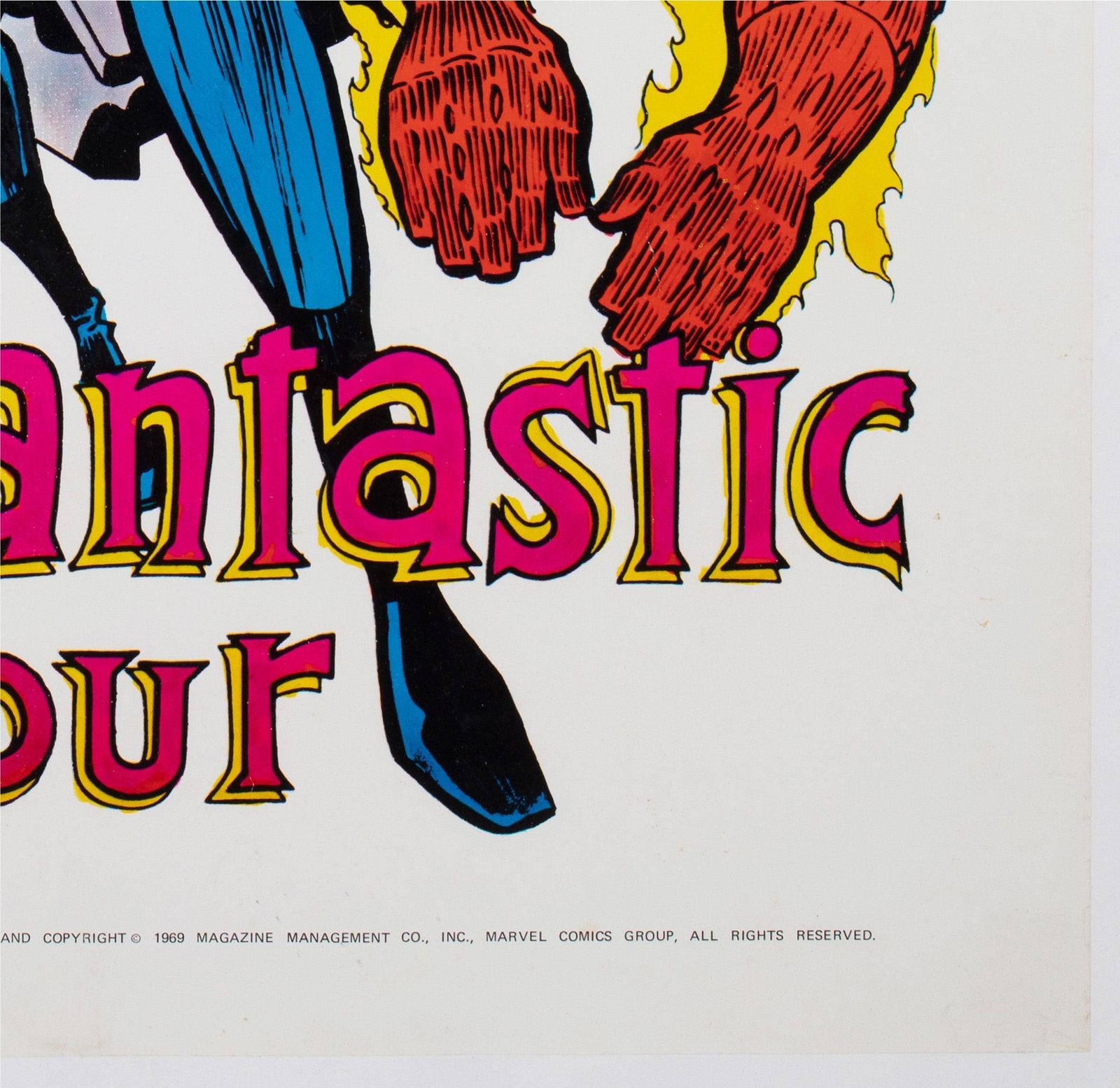 Fantastic Four 1970 Marvel Poster, Jack Kirby photo vintage