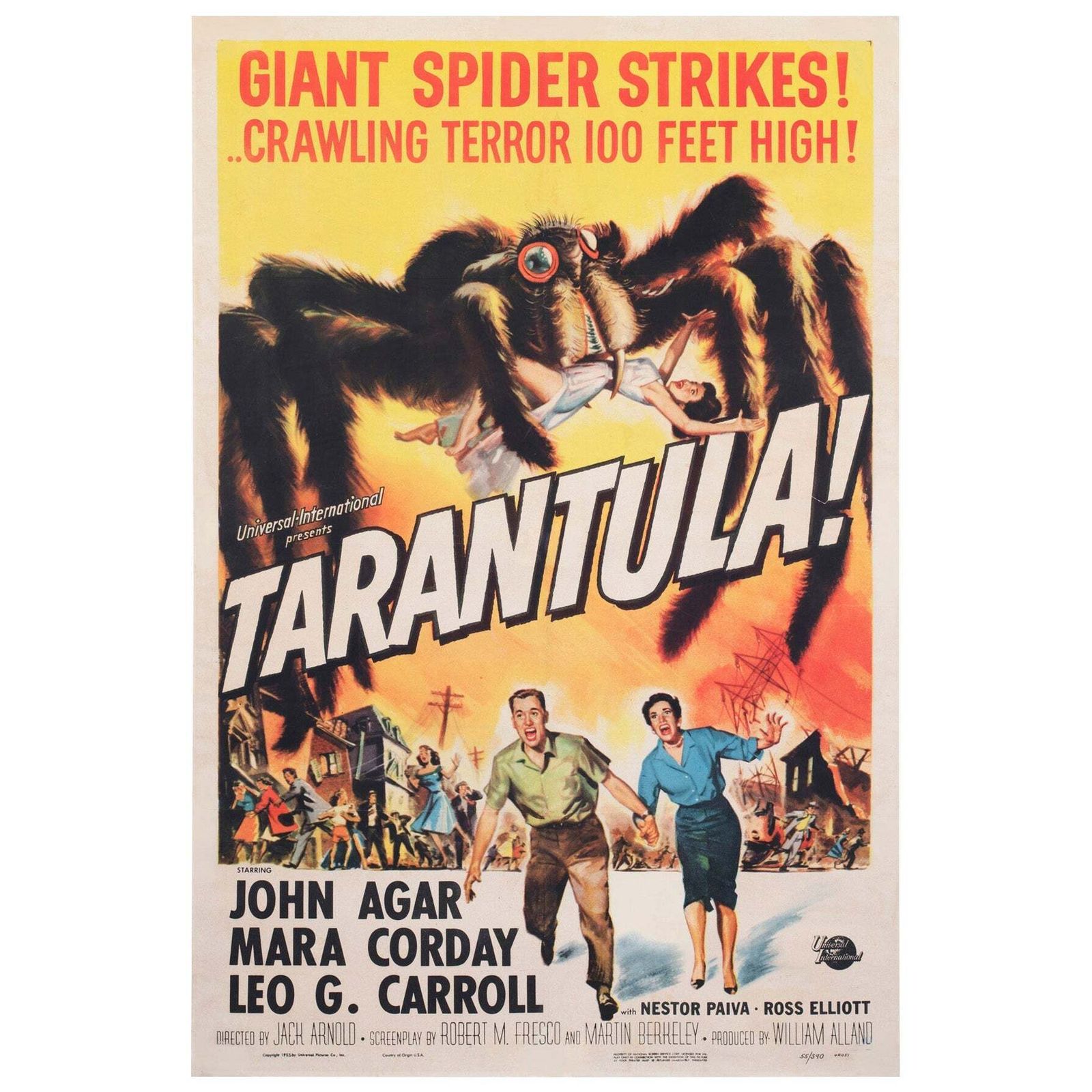 Affiche de cinéma Tarantula, format US 1 Sheet, 1955, par Reynold Brown