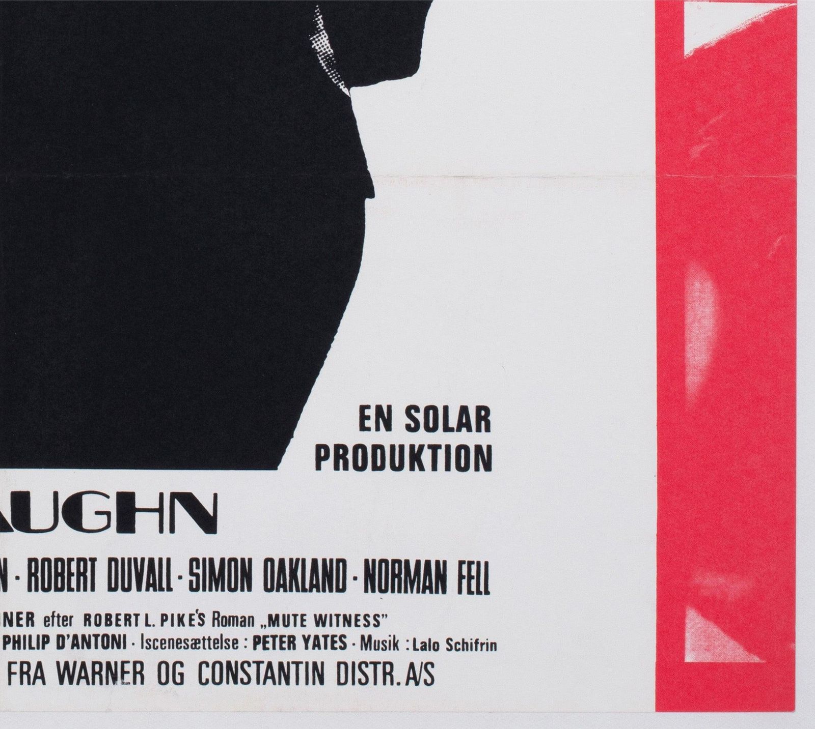 Affiche de cinéma danoise format 1 Sheet, Bullitt, 1969 photo vintage