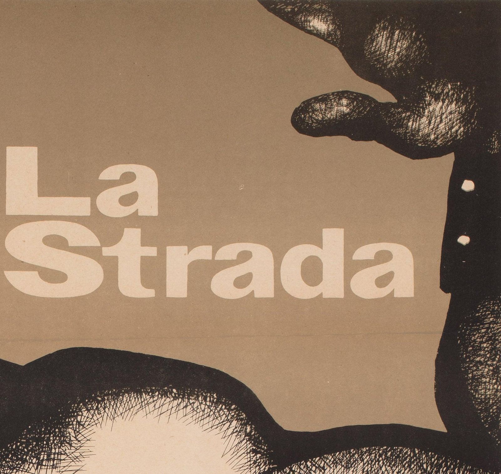 La Strada 1961 East German Film Poster, Ebeling Hegewald photo Kunst