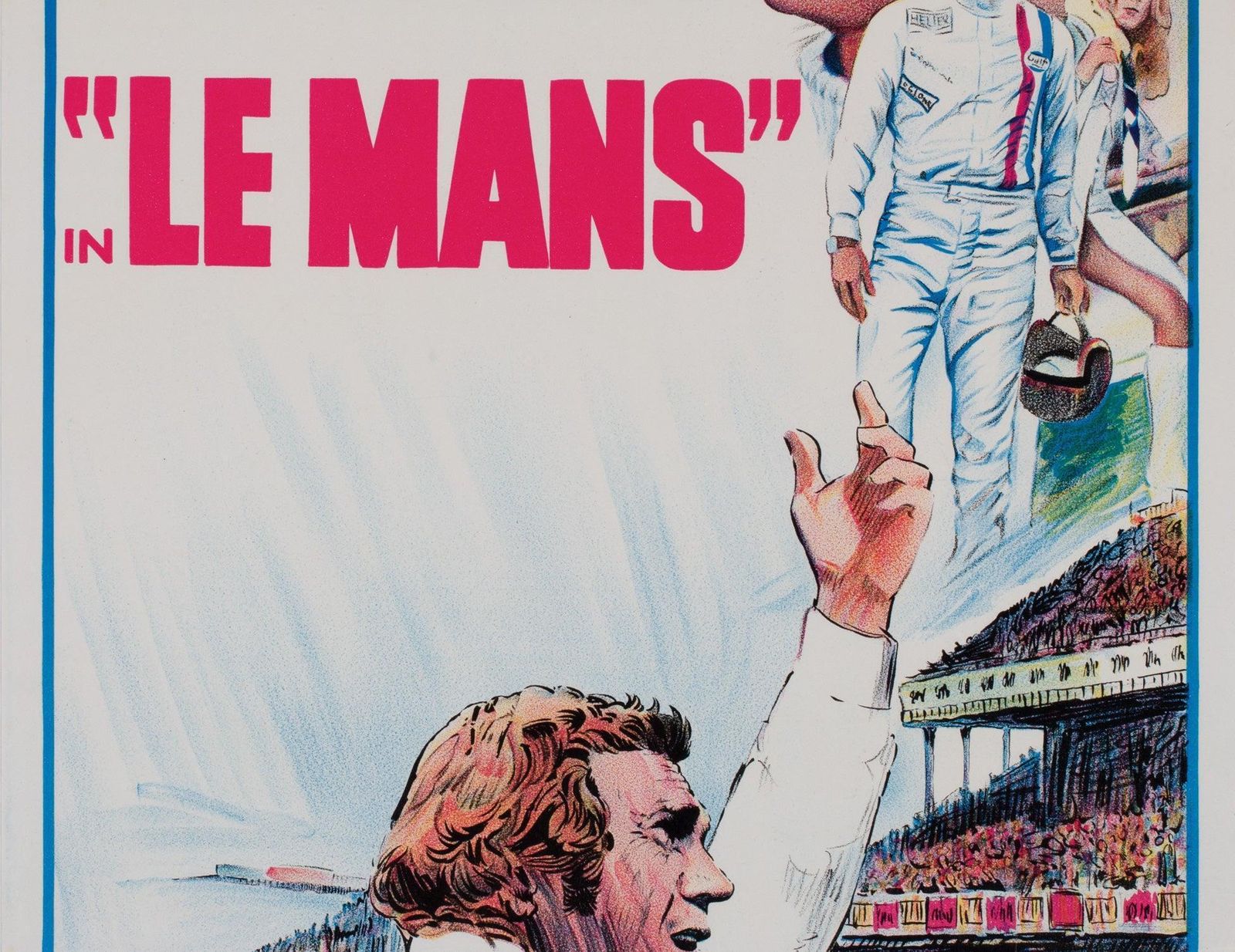 Affiche de cinéma australienne Daybill Le Mans 1971, Steve McQueen photo Art