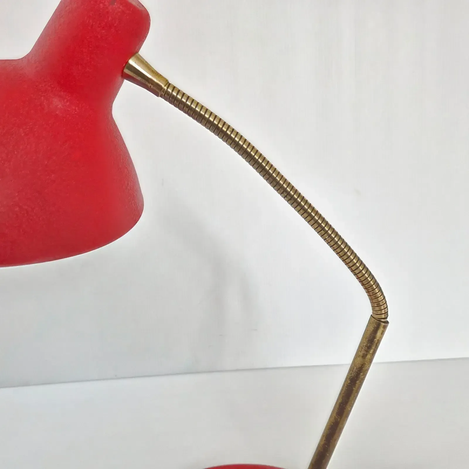 Lighting Vintage 1950s Table Lamp, Metal & Brass, Dlg Jean Boris Lacroix, Serge Mouille photo