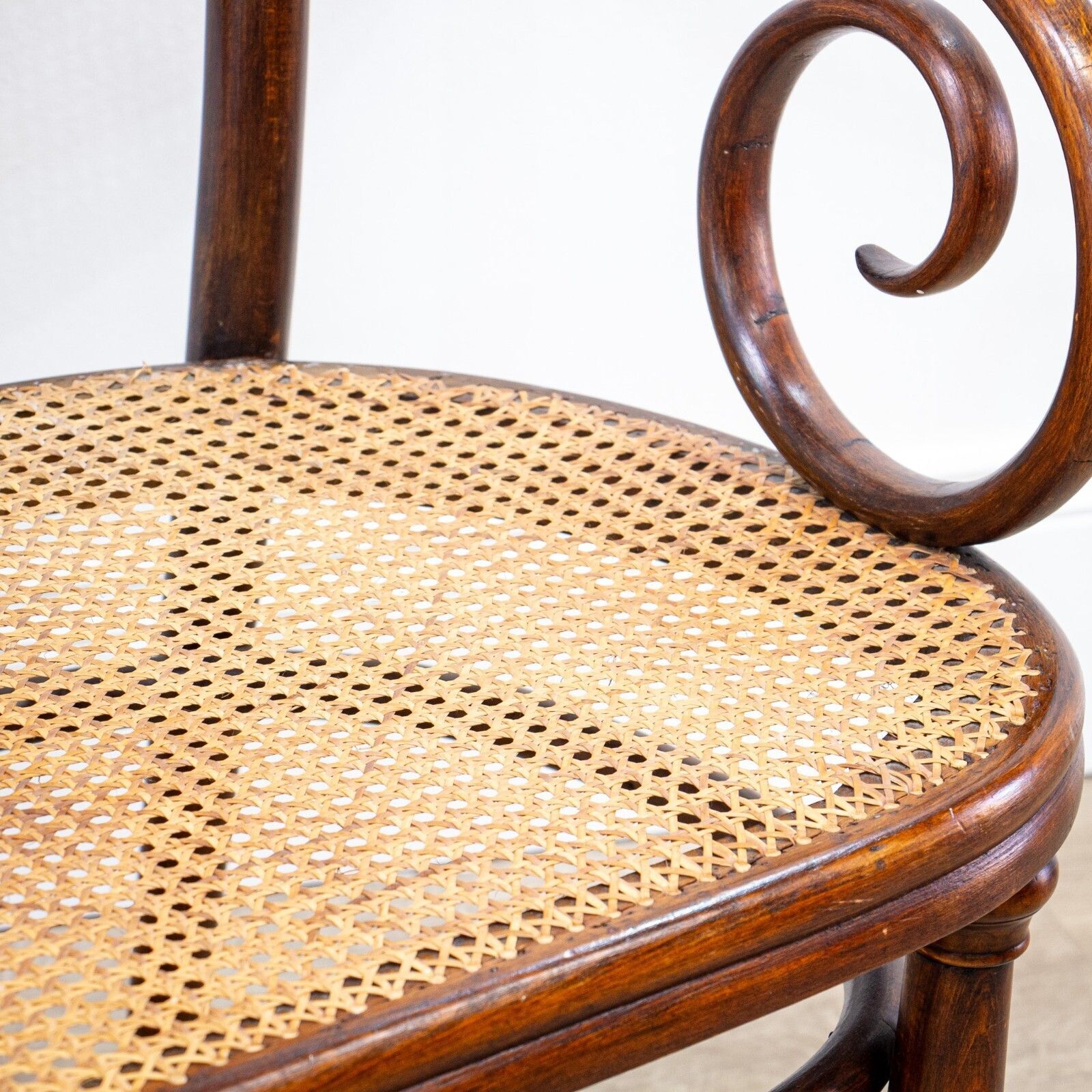 Late 19th Century Bentwood & Rattan Settee By Thonet photo vintage