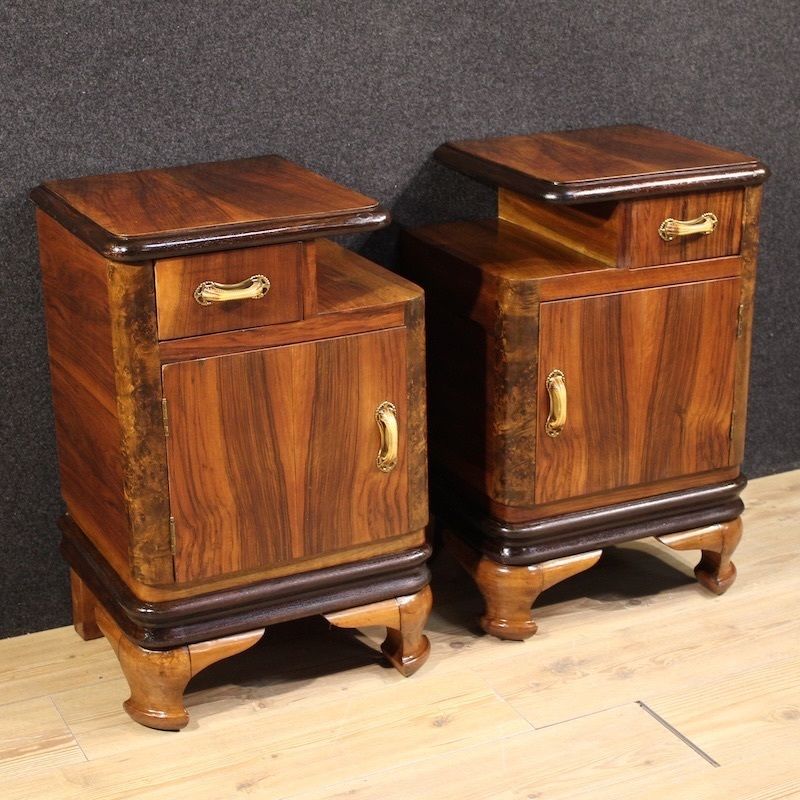 Pair Of 20th Century Italian Bedside Tables