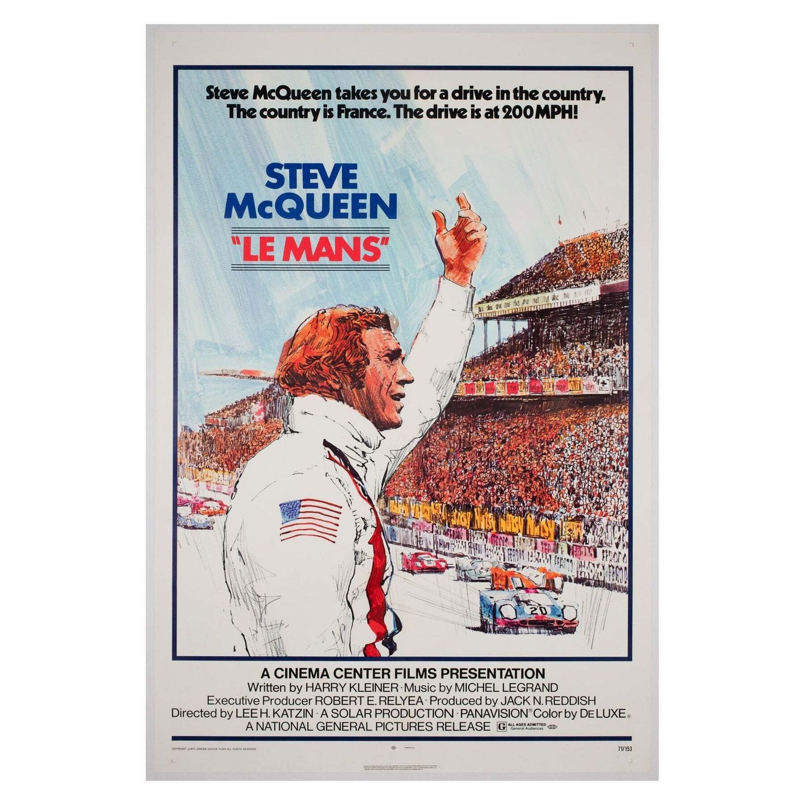 Le Mans 1971 Us 1 Sheet filmaffiche, Tom Jung