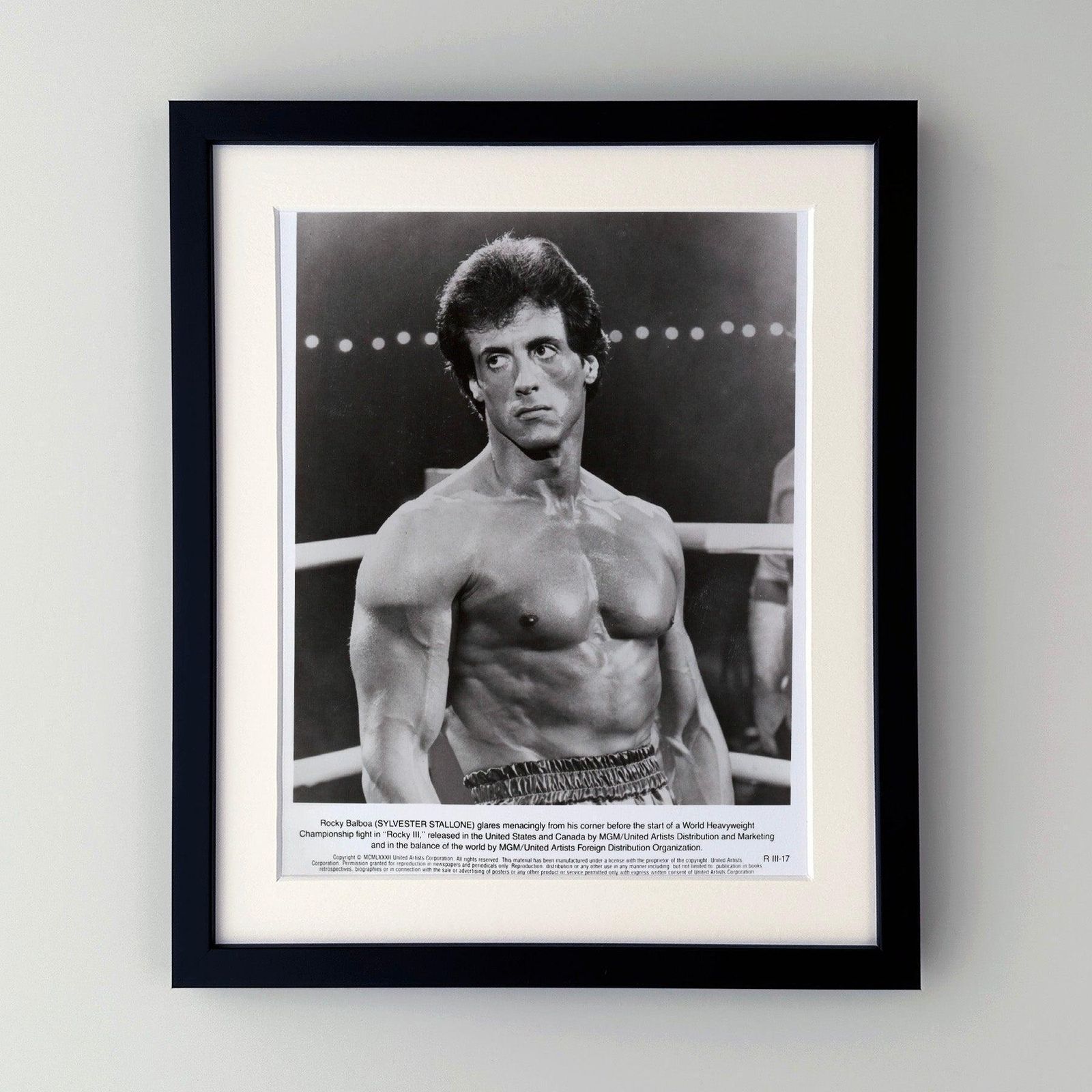 Photo de presse Rocky 3 1982, encadrée photo furniture