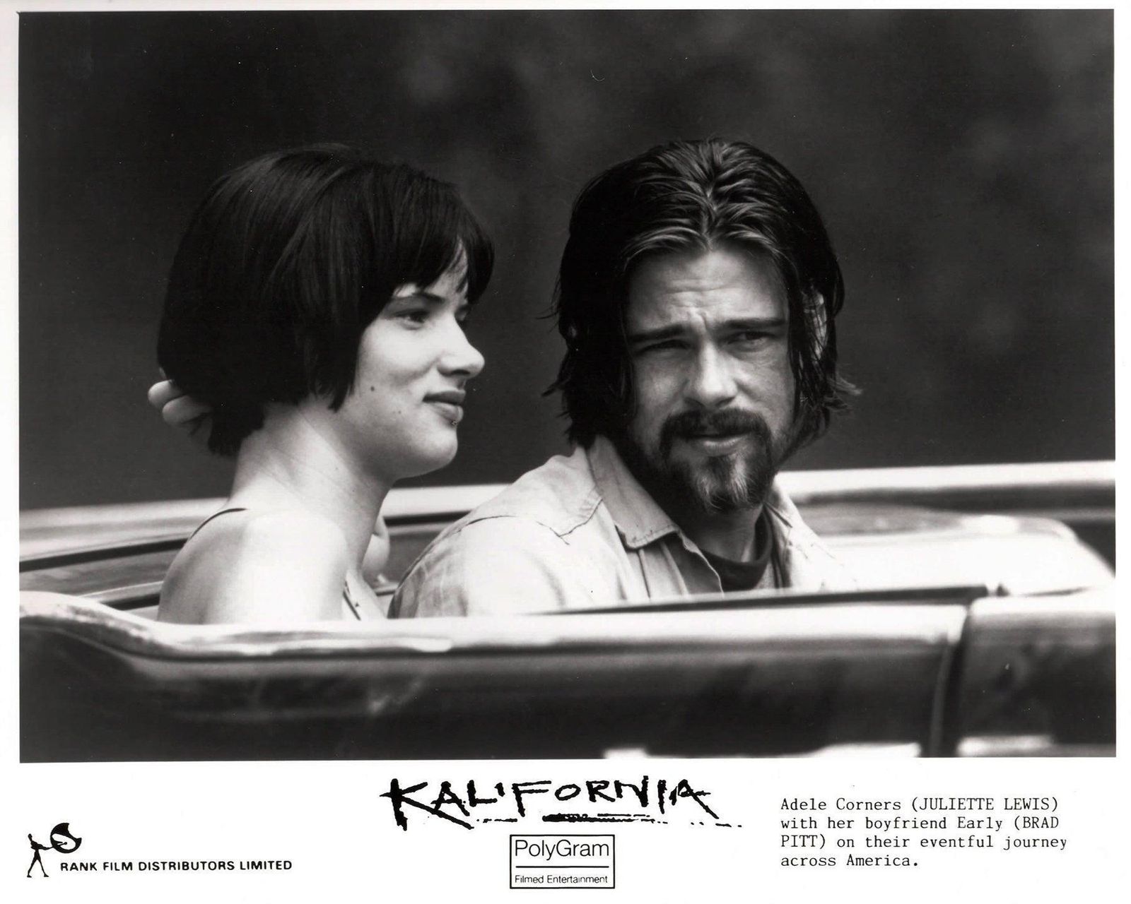 Kalifornia 1993 Publicity Film Movie Press Still Framed photo vinterior