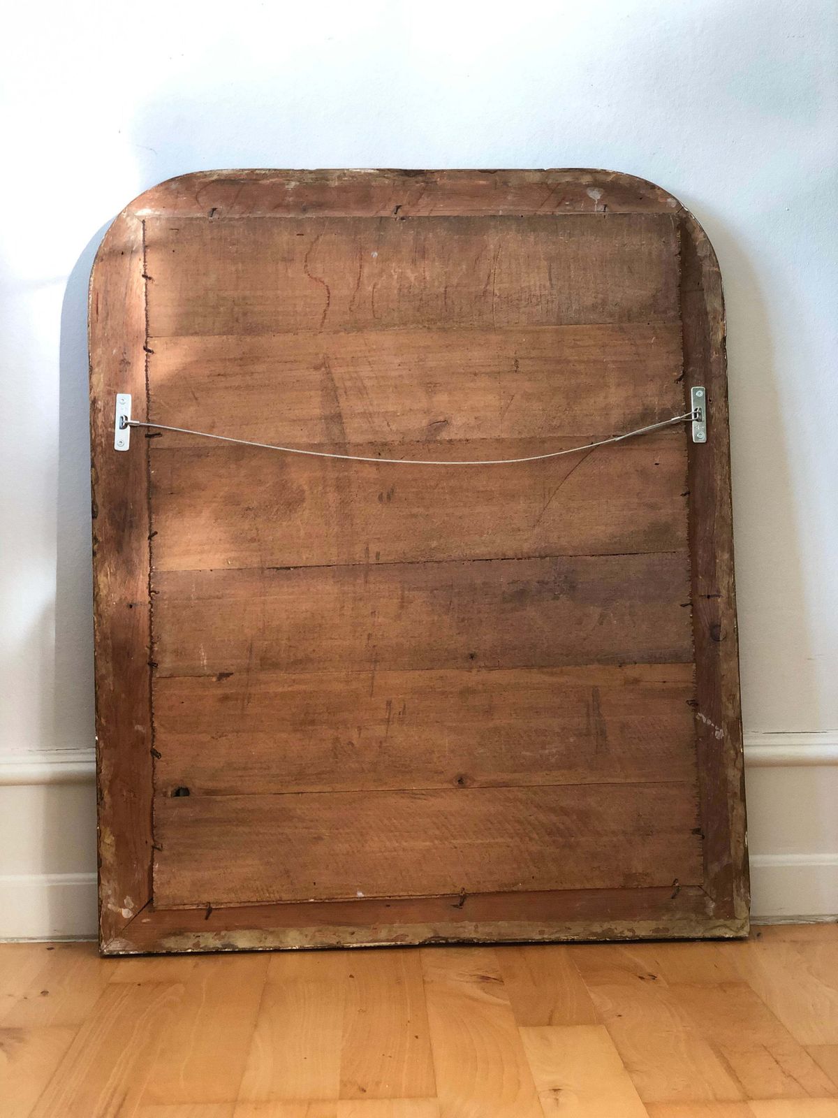 photo for sale Large Antique French Louis Philippe Giltwood Mirror – Late 19th Century