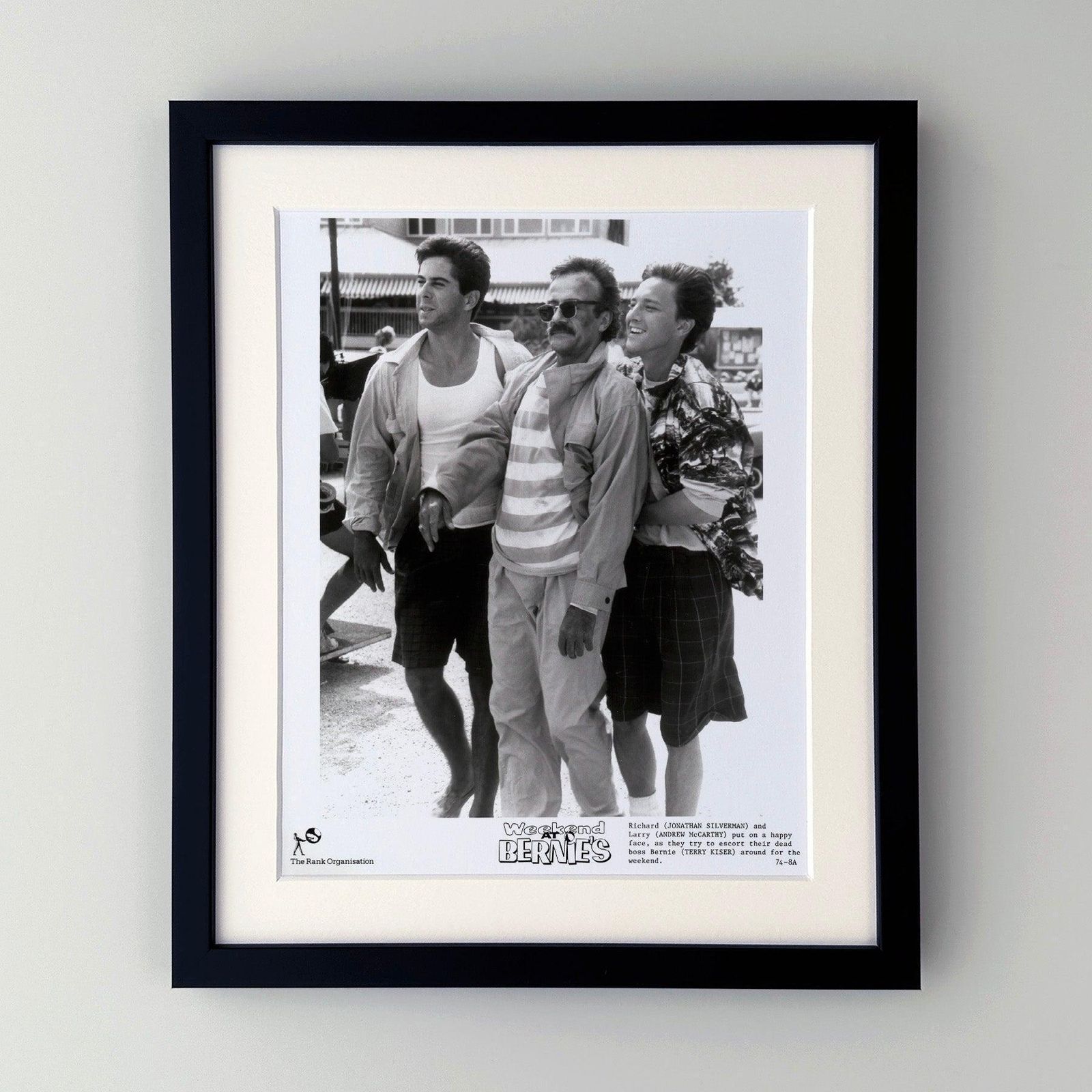 Weekend At Bernies 1989 Publicity Film Movie Press Still Framed photo furniture