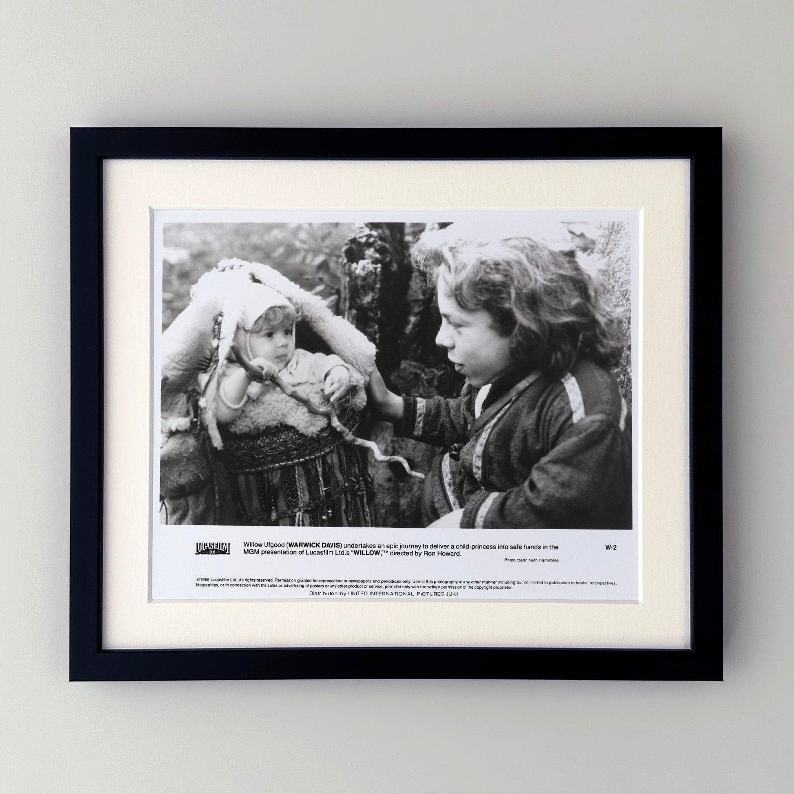 Photo de presse originale encadrée, film Willow, 1988 photo furniture