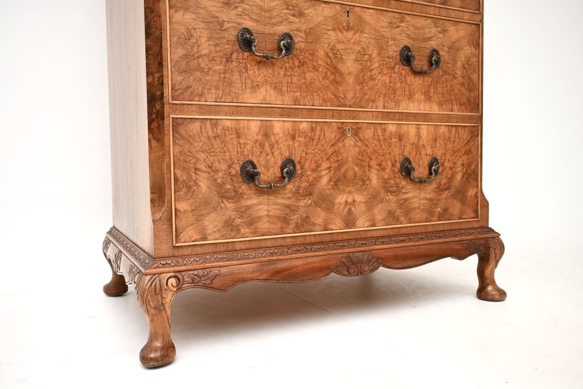 Antique Burr Walnut Chest On Chest Of Drawers photo 1495.0