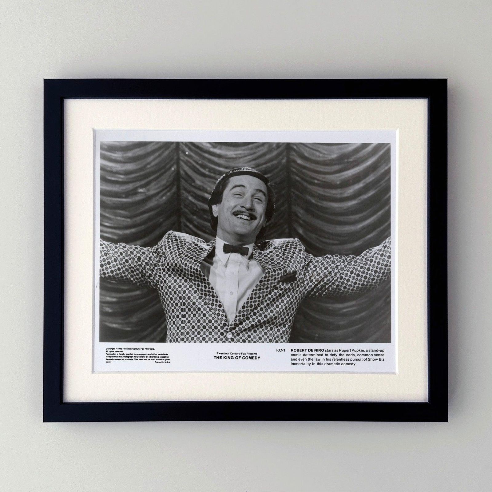 The King Of Comedy 1982 Publicity Film Movie Press Still Framed photo furniture