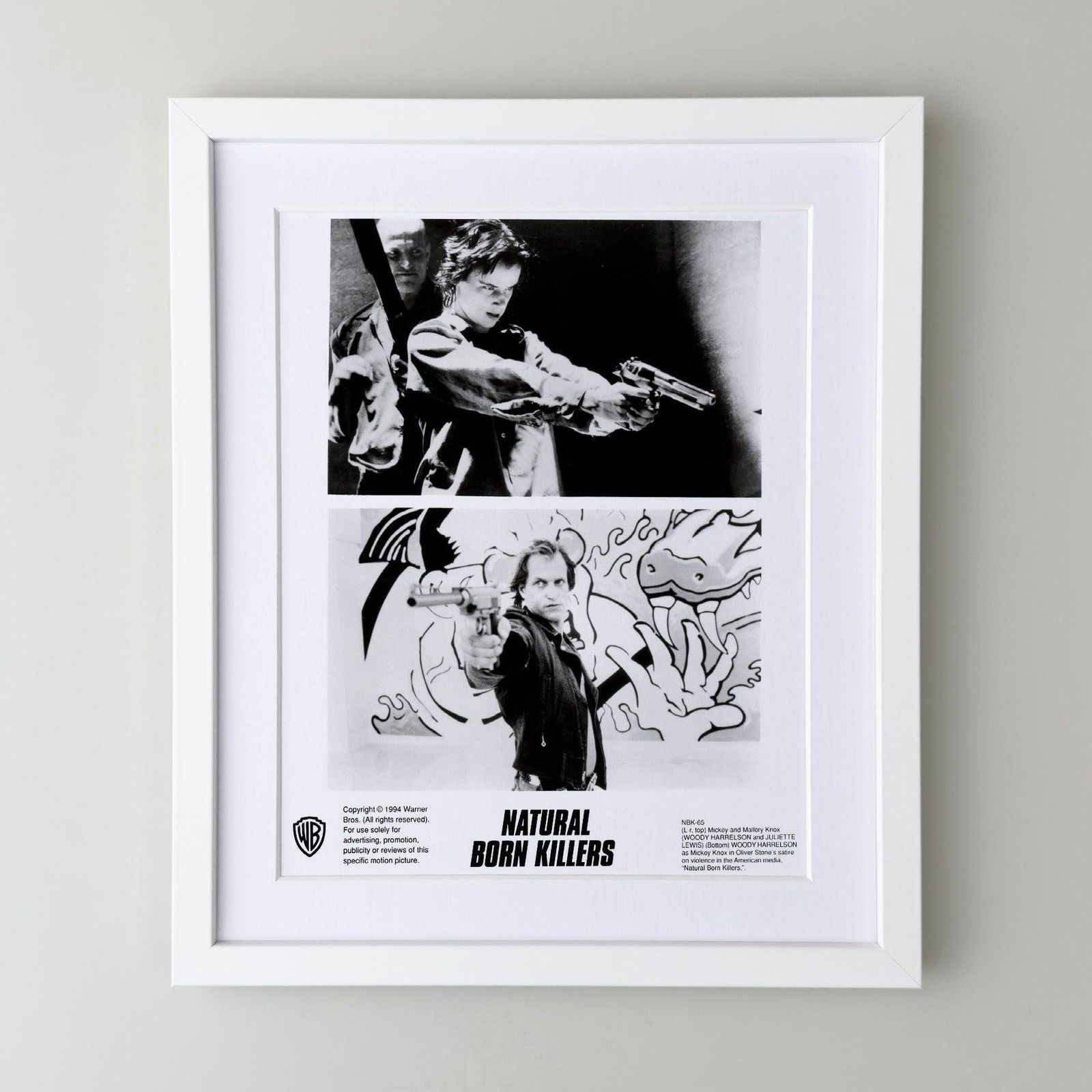 Photographie de presse du film Natural Born Killers, 1994, encadrée photo for sale