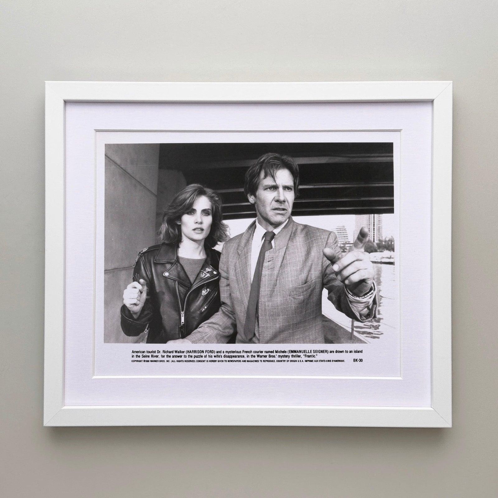 Photo de presse encadrée, Frantic, 1988 photo for sale